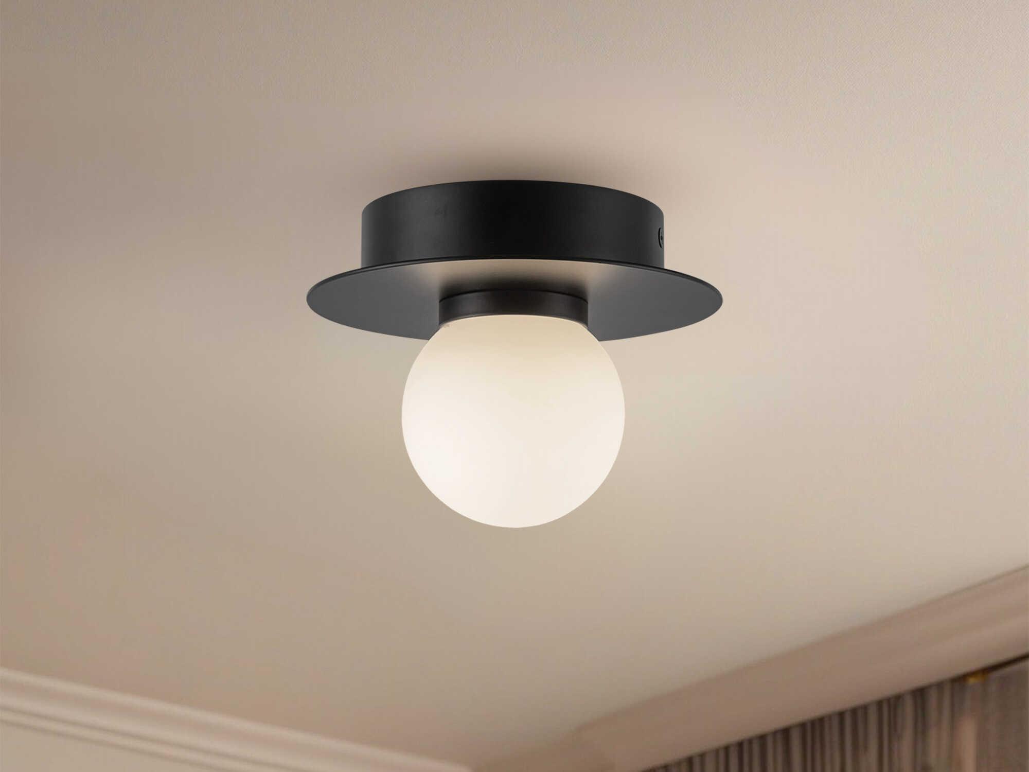 Kuzco Lighting Elixir Black Globe Flush Mount