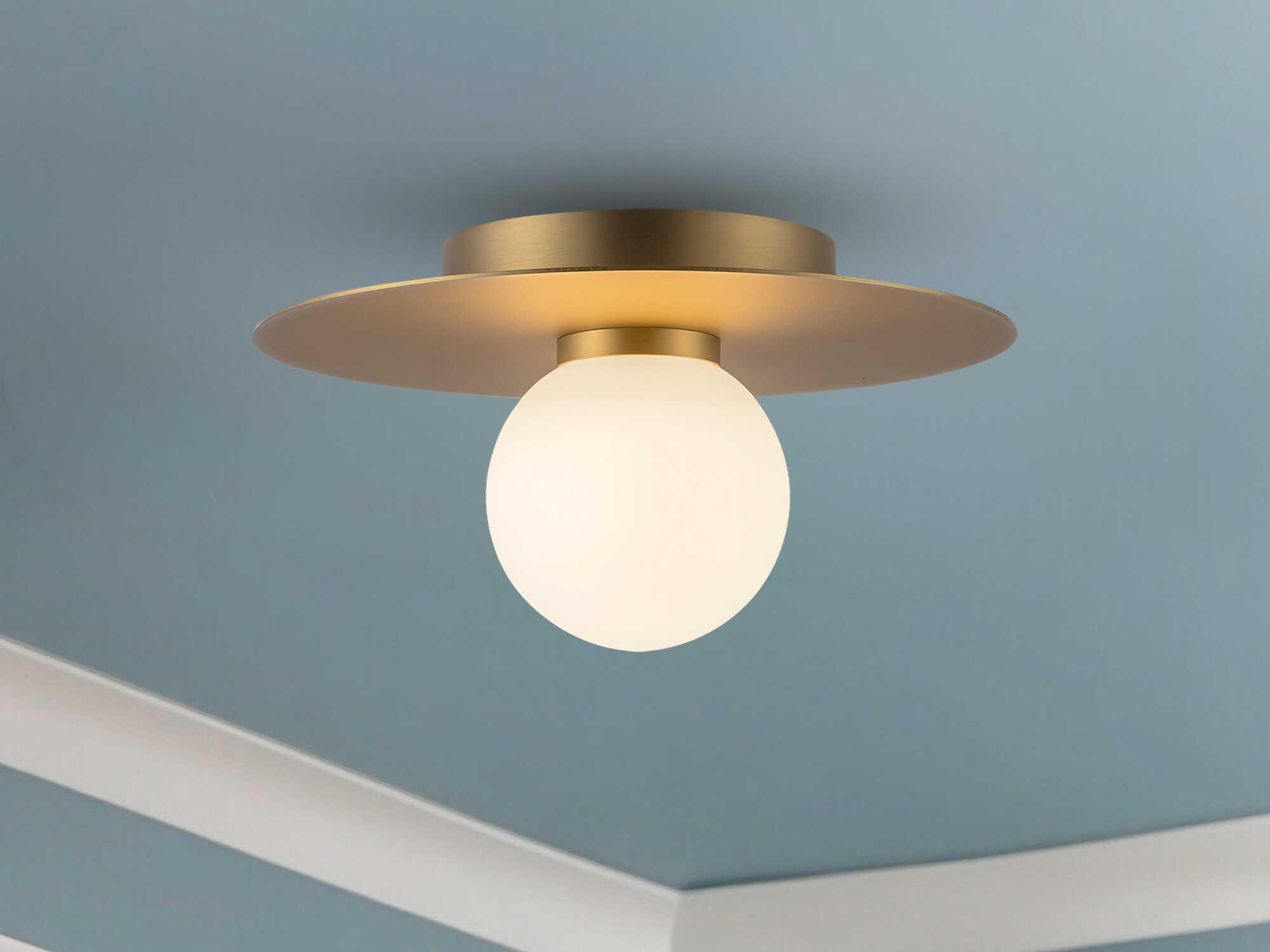 Kuzco Lighting Elixir Brushed Gold Globe Flush Mount