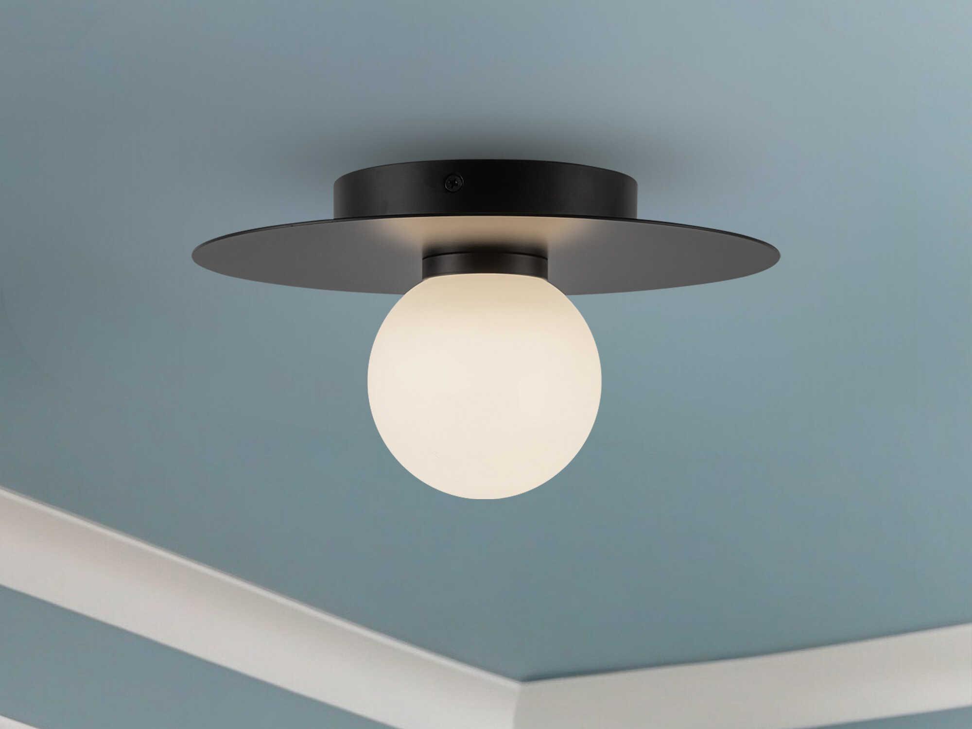 Kuzco Lighting Elixir Black Globe Flush Mount