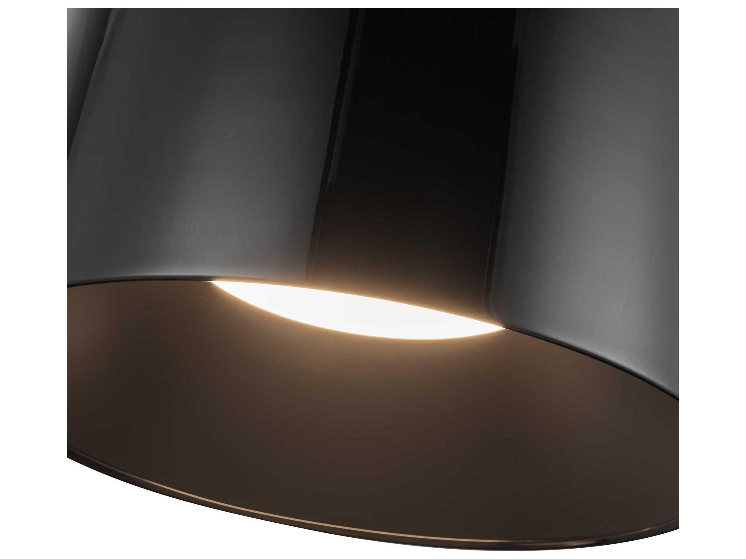 Kuzco Lighting Etta Jet Black Drum Flush Mount