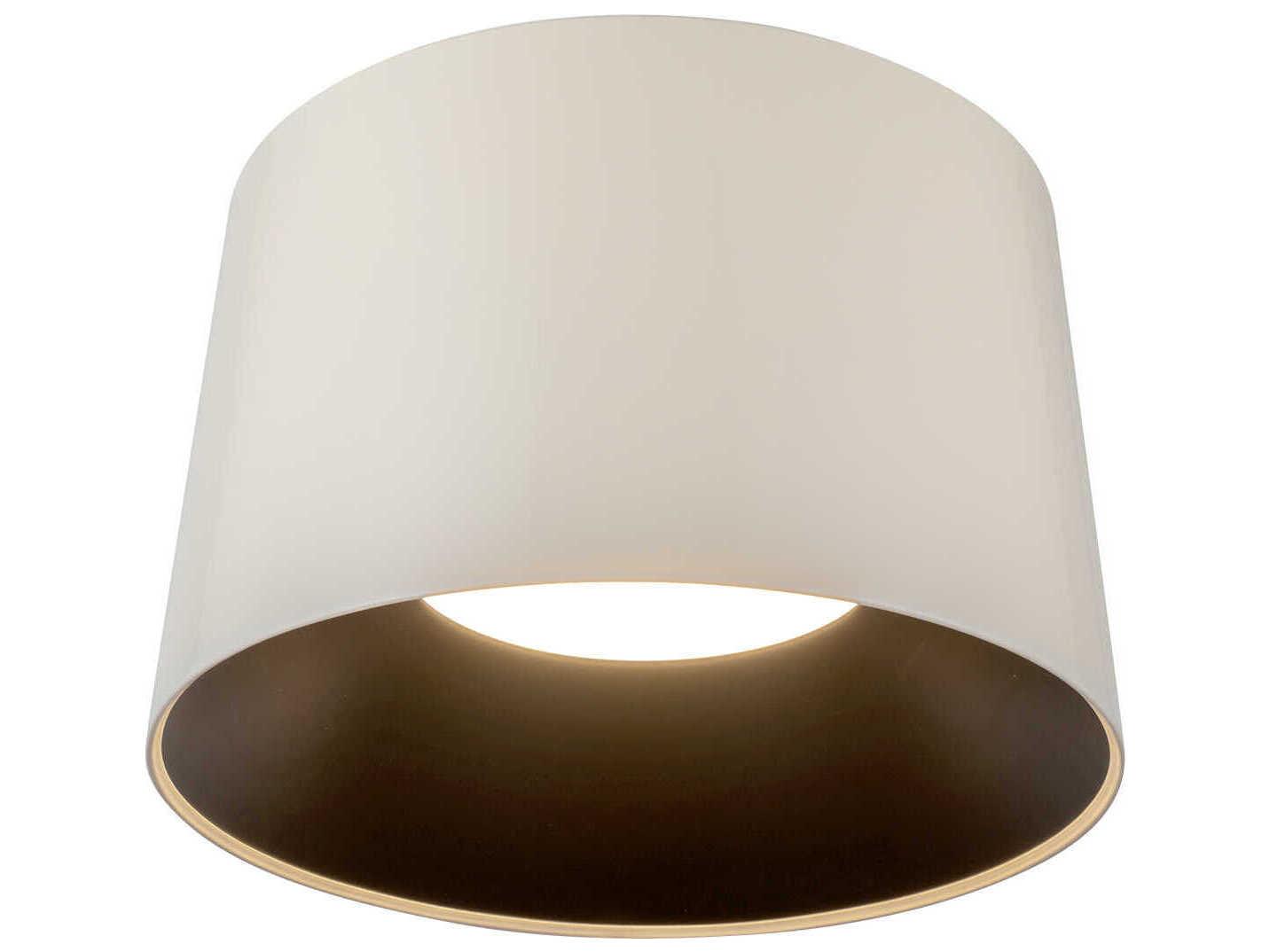 Kuzco Lighting Etta Pearl White Drum Flush Mount