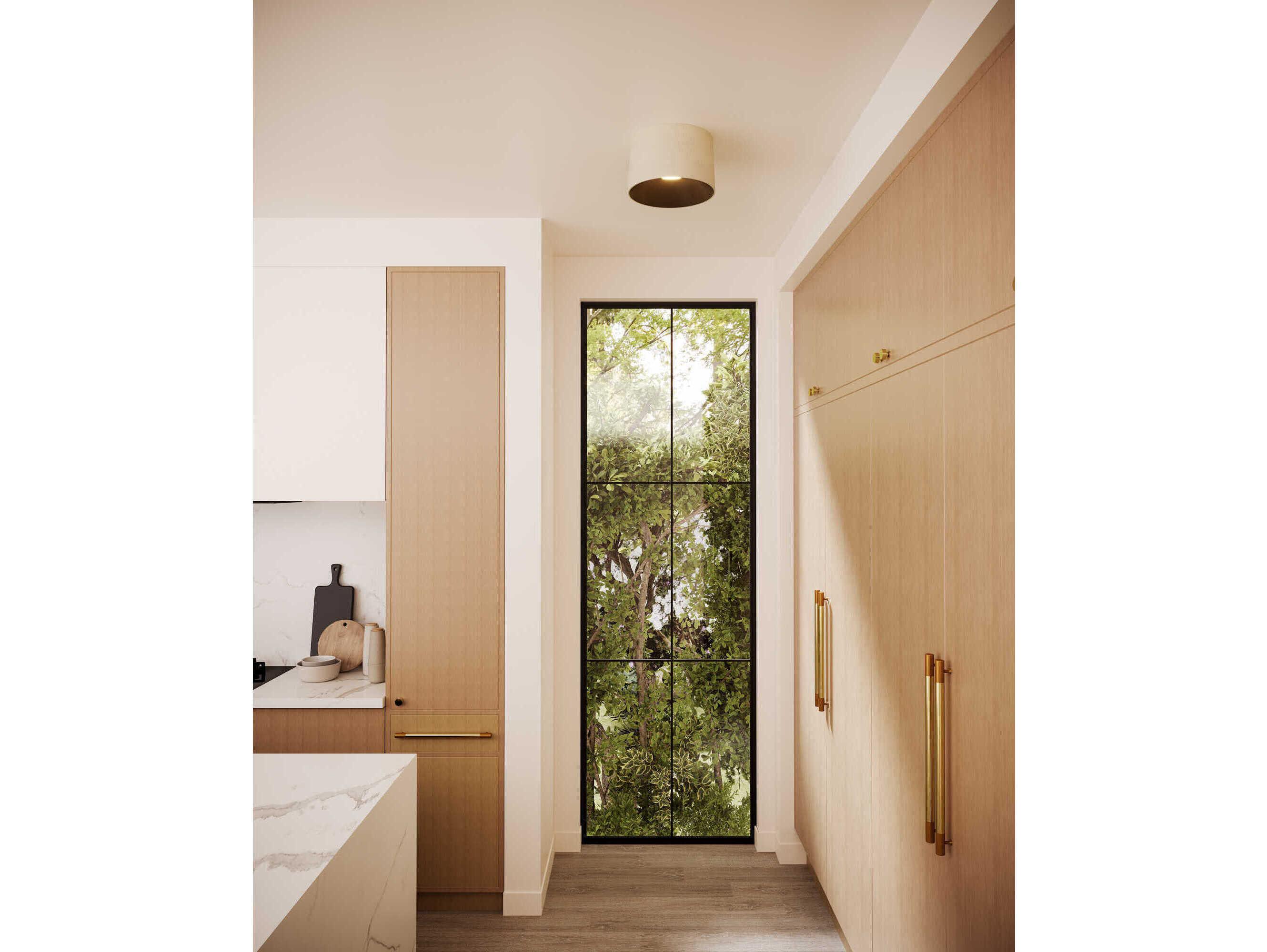 Kuzco Lighting Etta Pearl White Drum Flush Mount