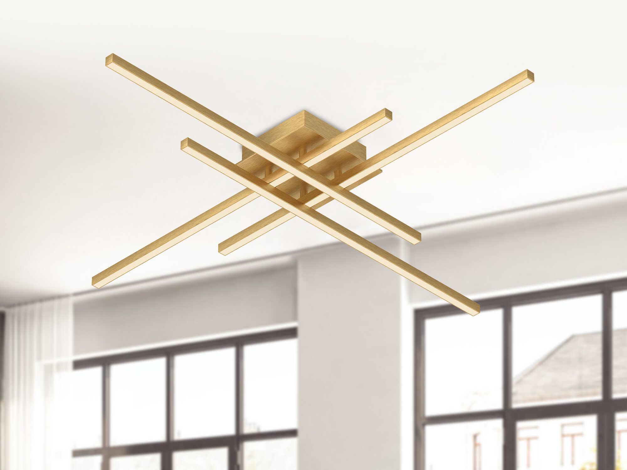 Kuzco Lighting Vega Minor Brushed Gold Linear Flush Mount