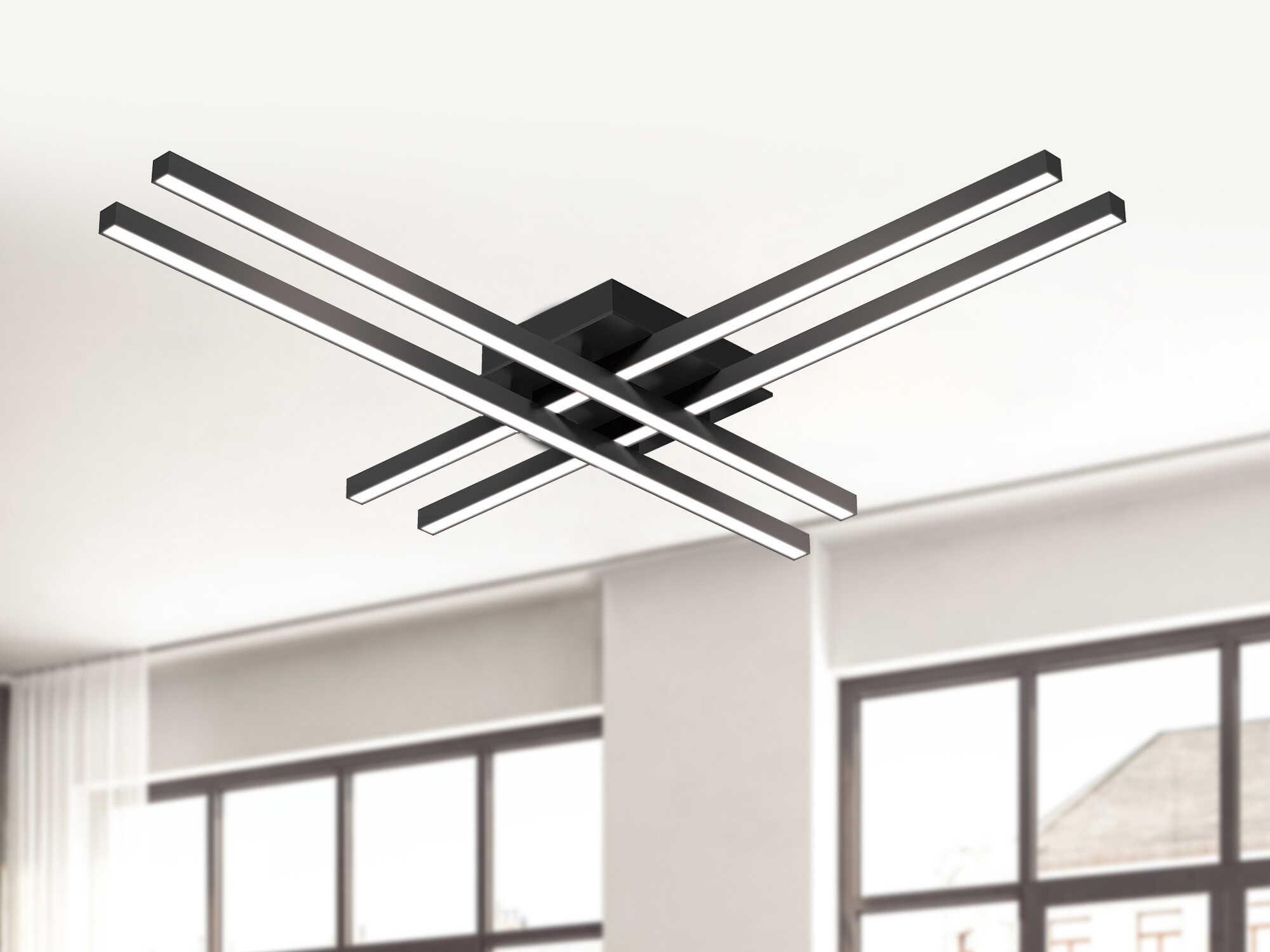 Kuzco Lighting Vega Minor Black Linear Flush Mount