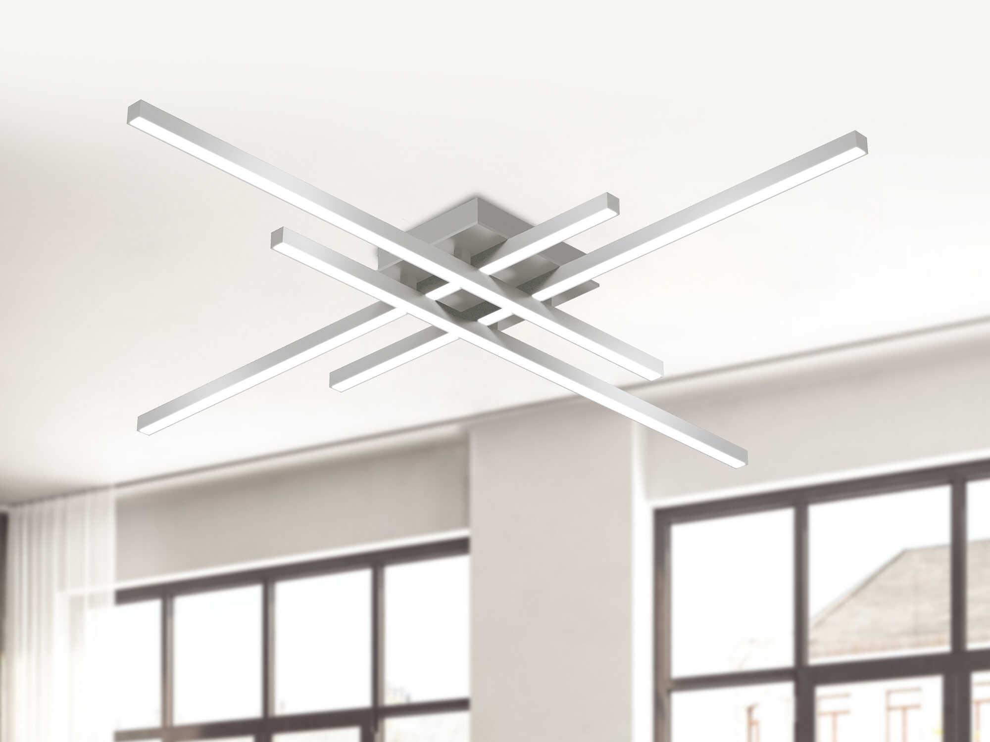 Kuzco Lighting Vega Minor Brushed Nickel Linear Flush Mount