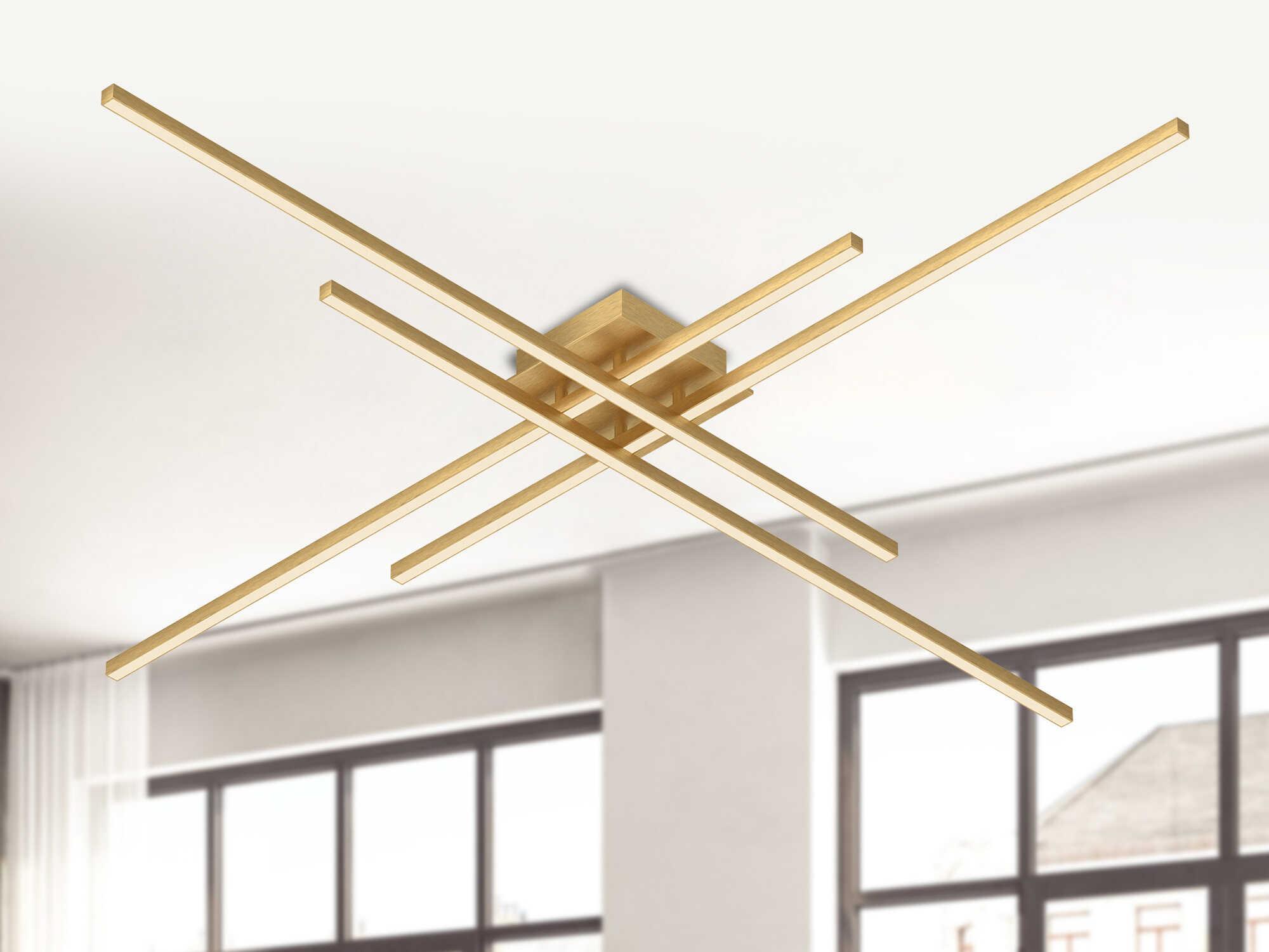 Kuzco Lighting Vega Minor Brushed Gold Linear Flush Mount