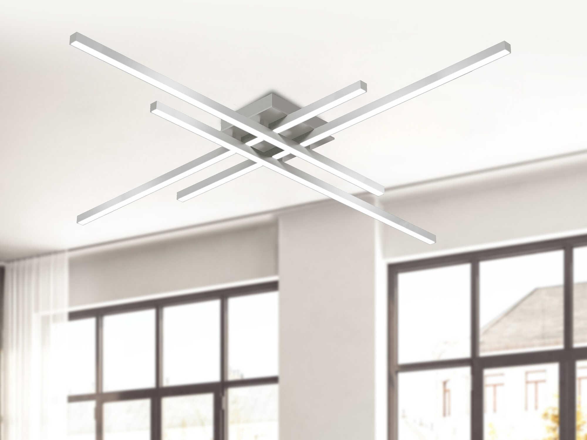 Kuzco Lighting Vega Minor Brushed Nickel Linear Flush Mount