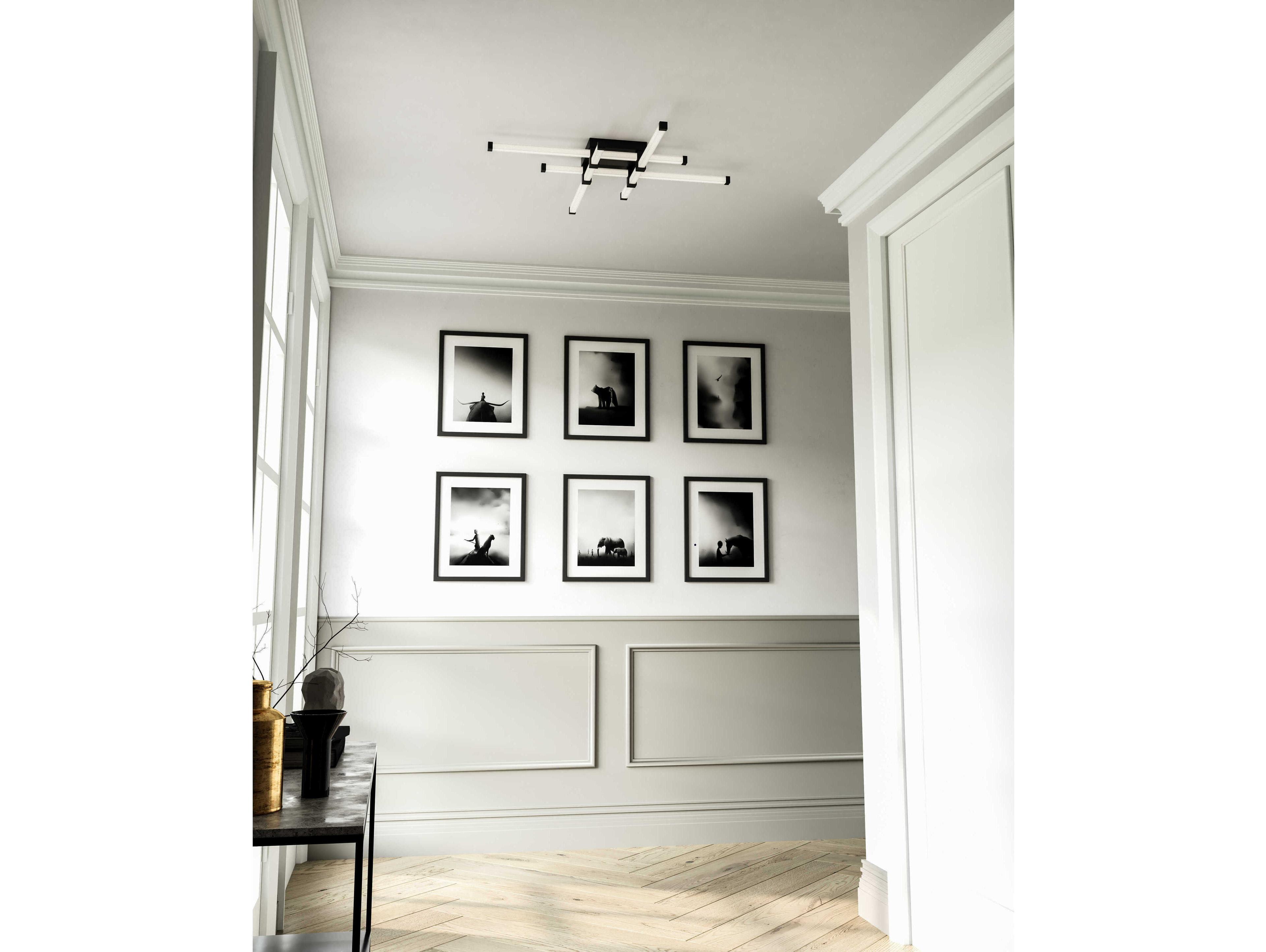 Kuzco Lighting Blade Black Linear Flush Mount