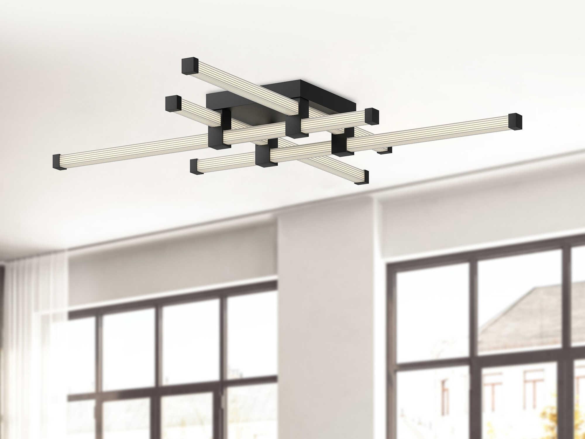 Kuzco Lighting Blade Black Linear Flush Mount