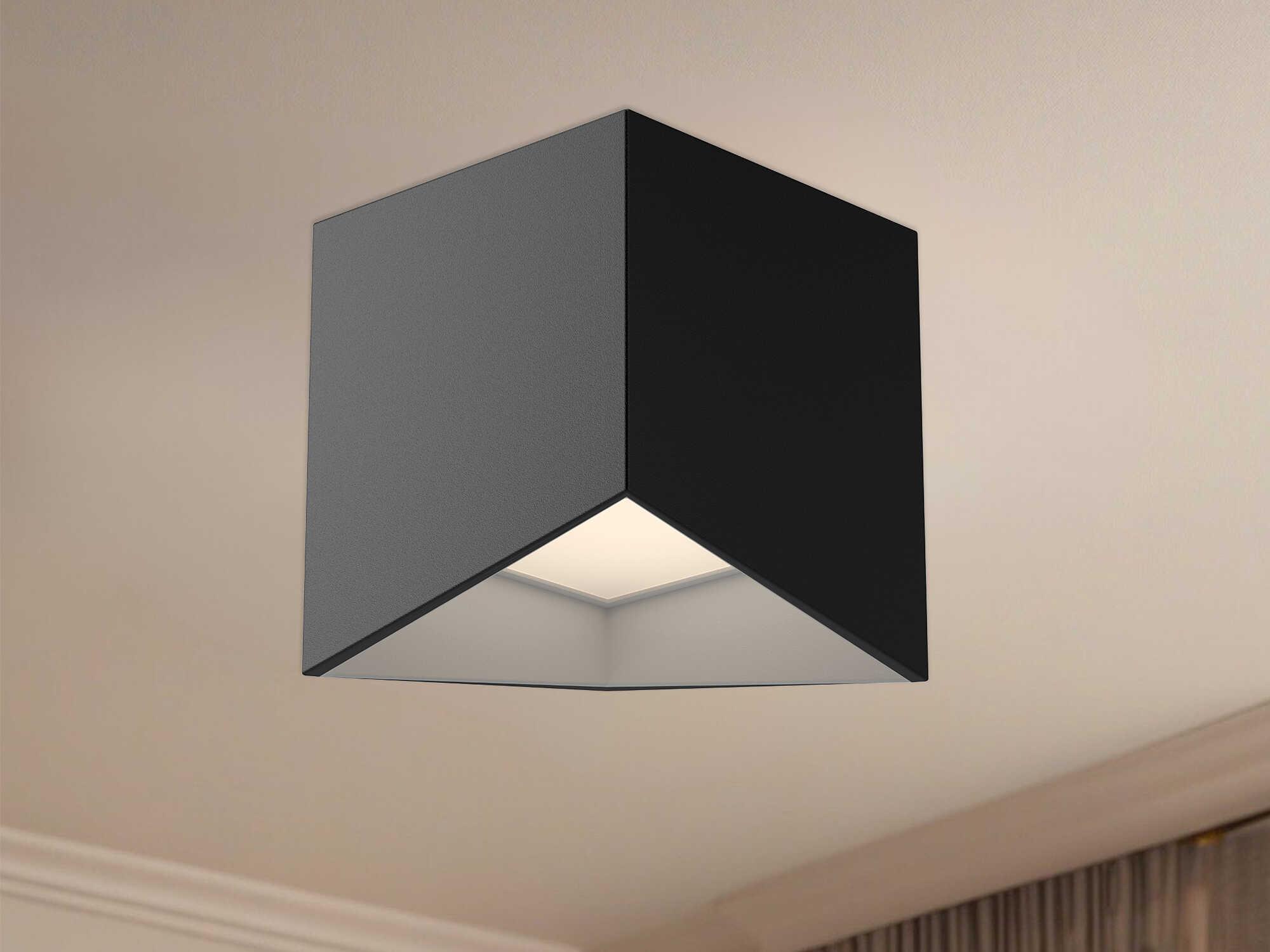 Kuzco Lighting Cubix Black White Flush Mount