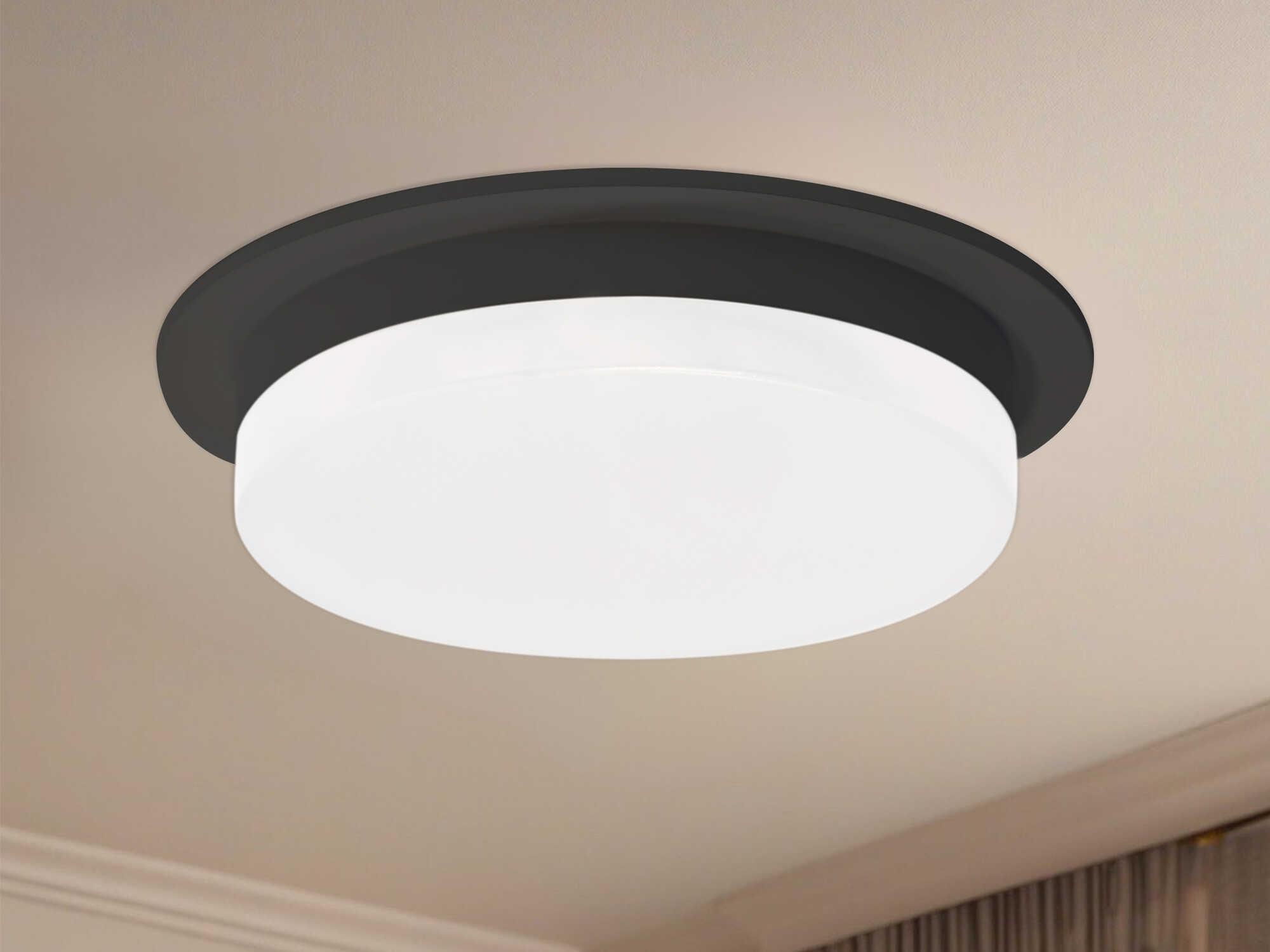 Kuzco Lighting Stockton Black Round Flush Mount