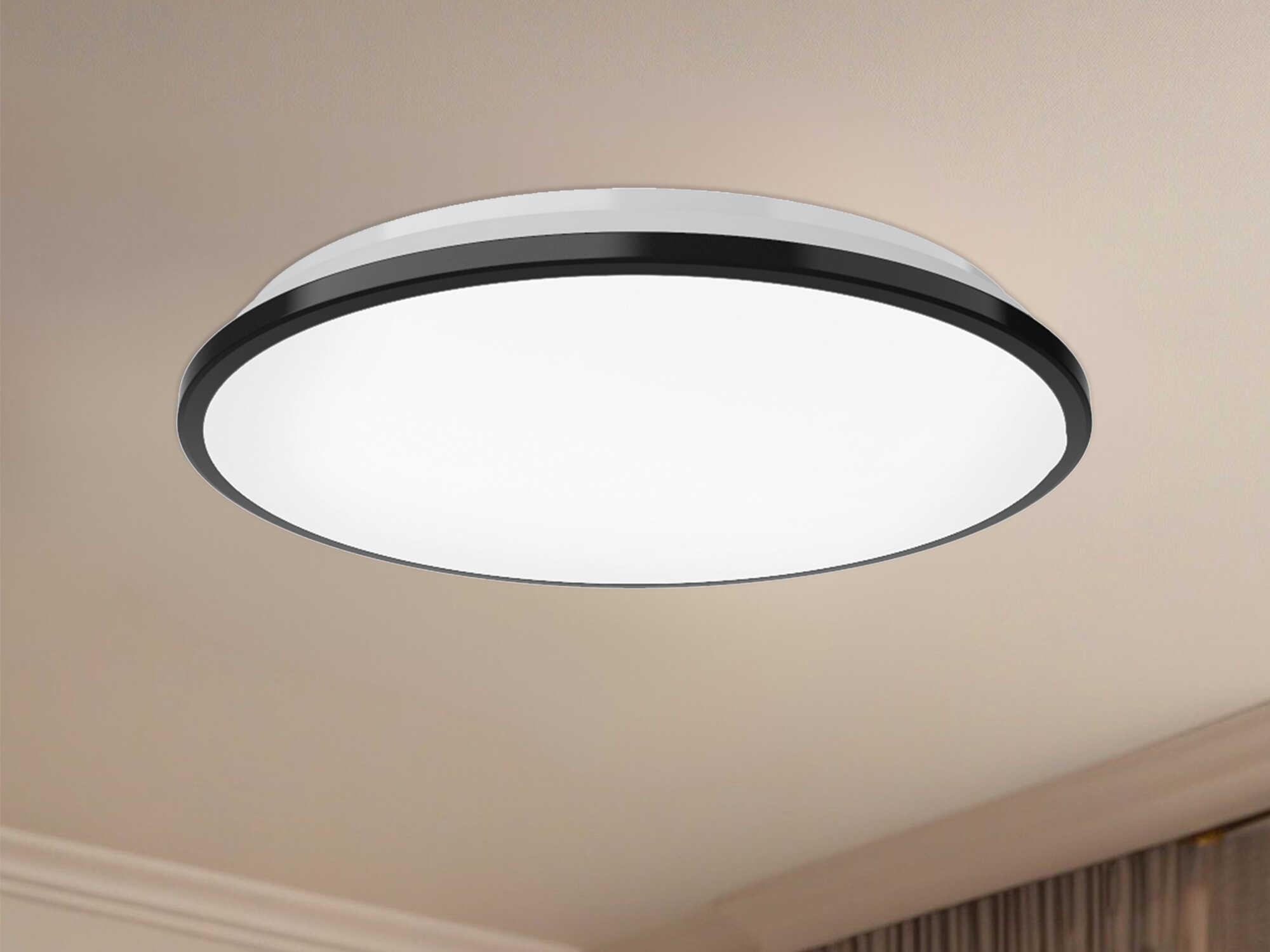 Kuzco Lighting Brook Black Round Flush Mount