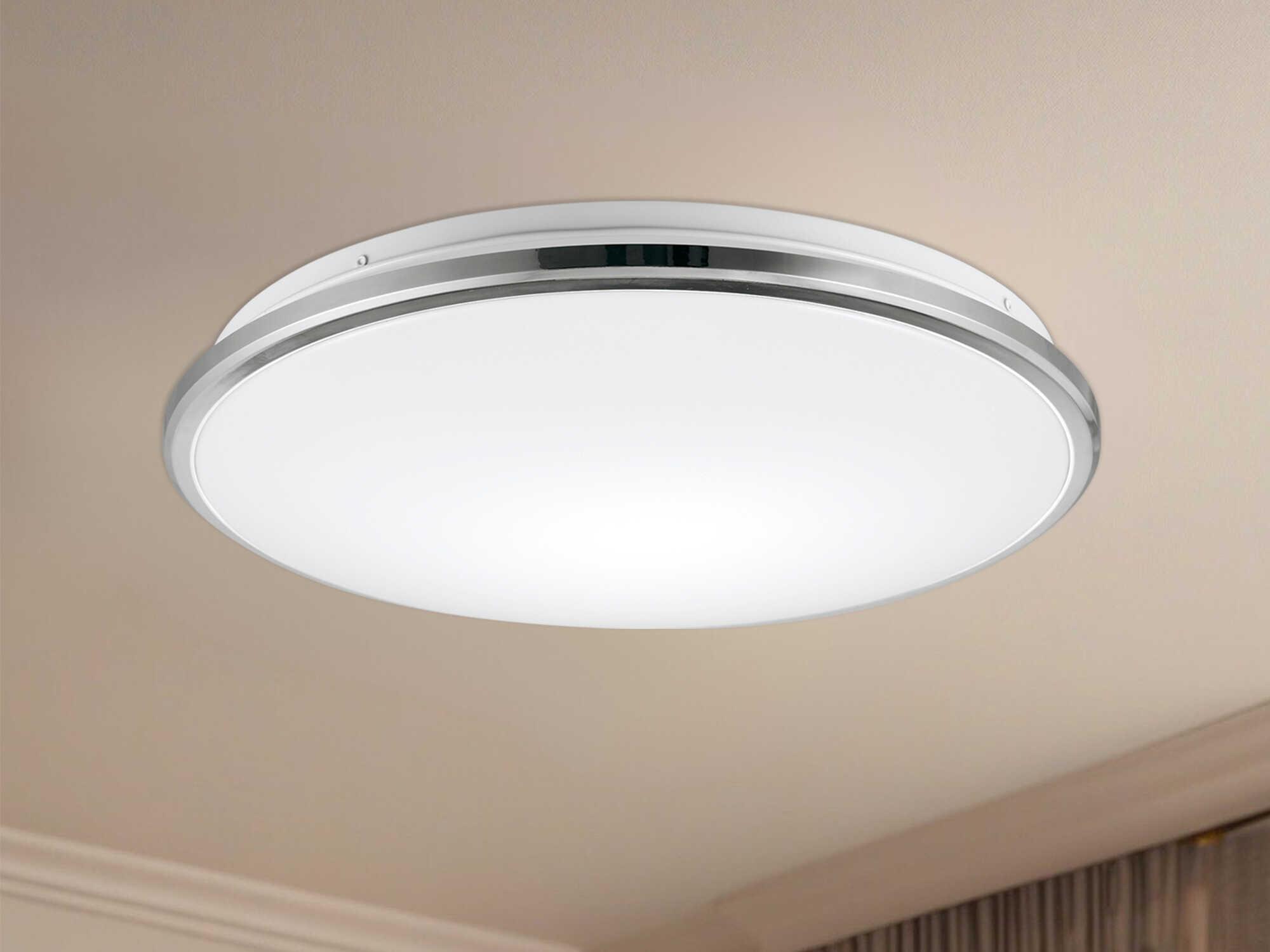 Kuzco Lighting Brook Chrome Round Flush Mount
