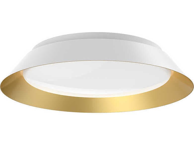Kuzco Lighting Jasper White Gold Round Flush Mount