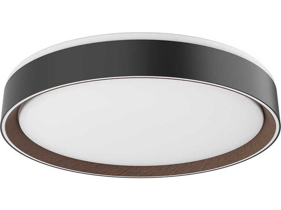 Kuzco Lighting Essex Black Walnut Round Flush Mount