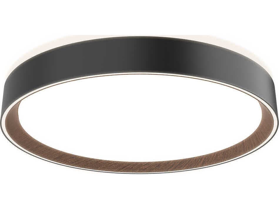 Kuzco Lighting Essex Black Walnut Round Flush Mount