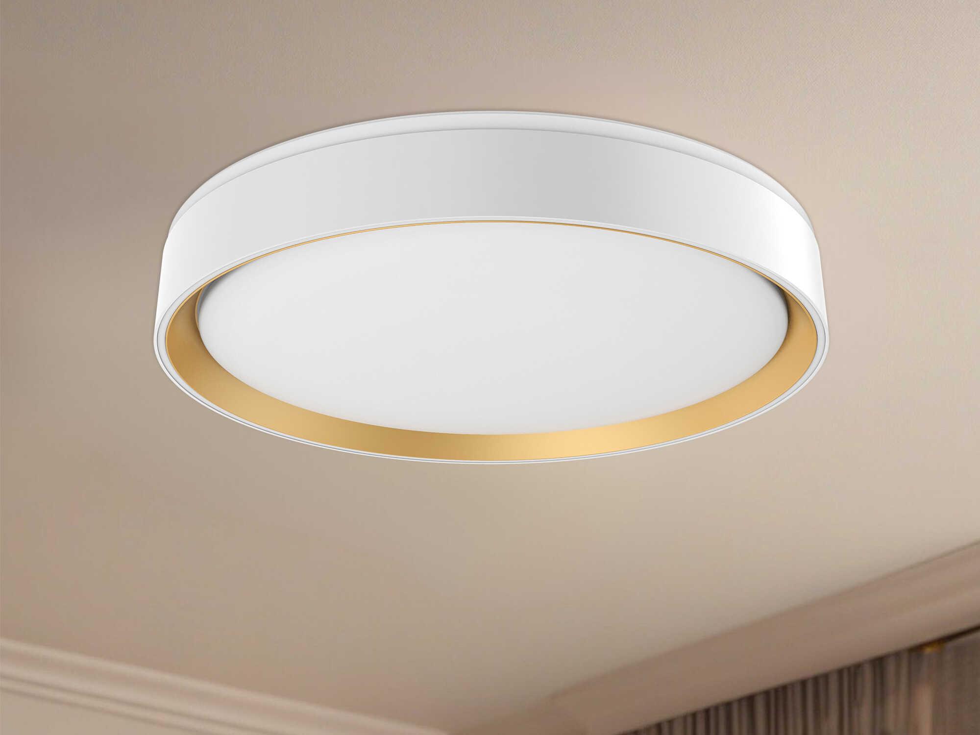 Kuzco Lighting Essex White Gold Round Flush Mount