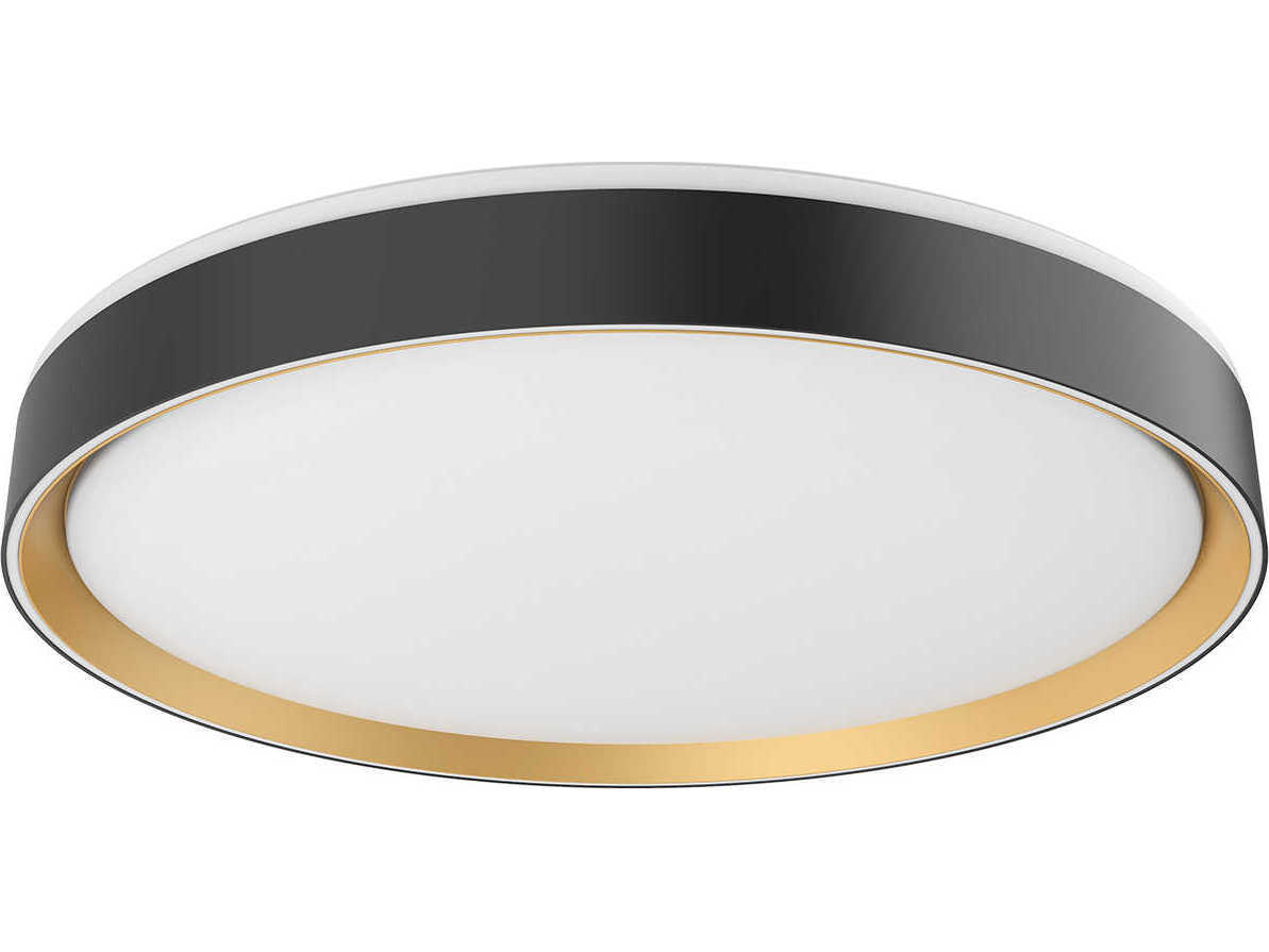 Kuzco Lighting Essex Black Gold Round Flush Mount