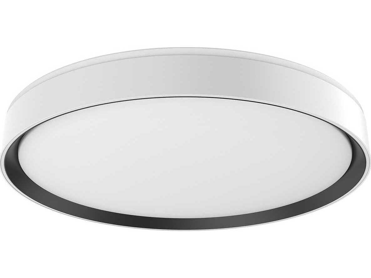 Kuzco Lighting Essex White Black Round Flush Mount