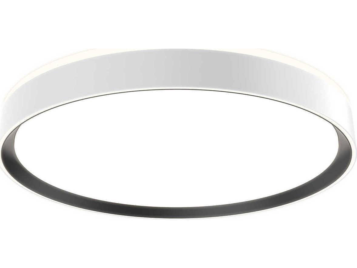 Kuzco Lighting Essex White Black Round Flush Mount