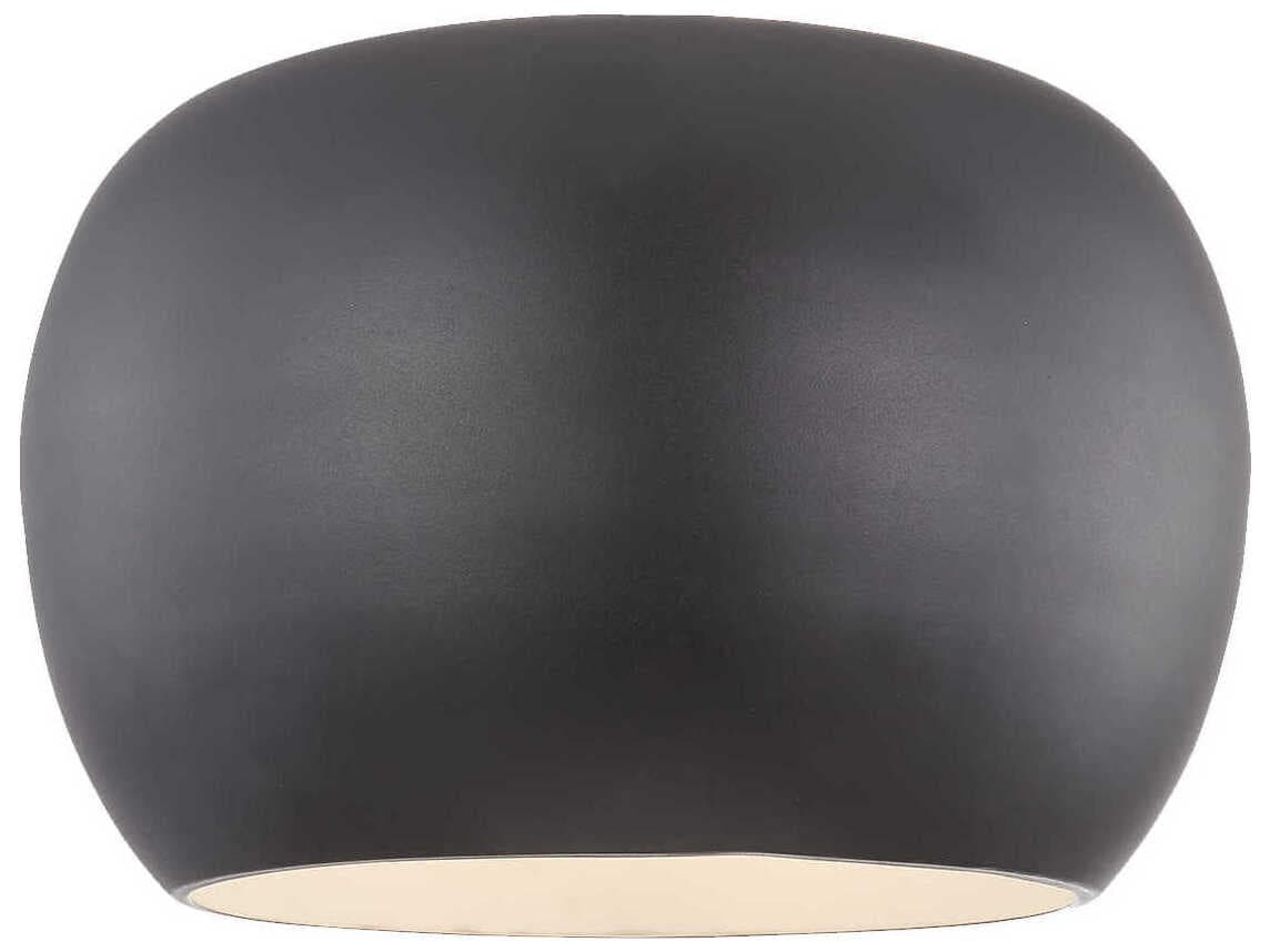 Kuzco Lighting Croft Black White Bowl Flush Mount