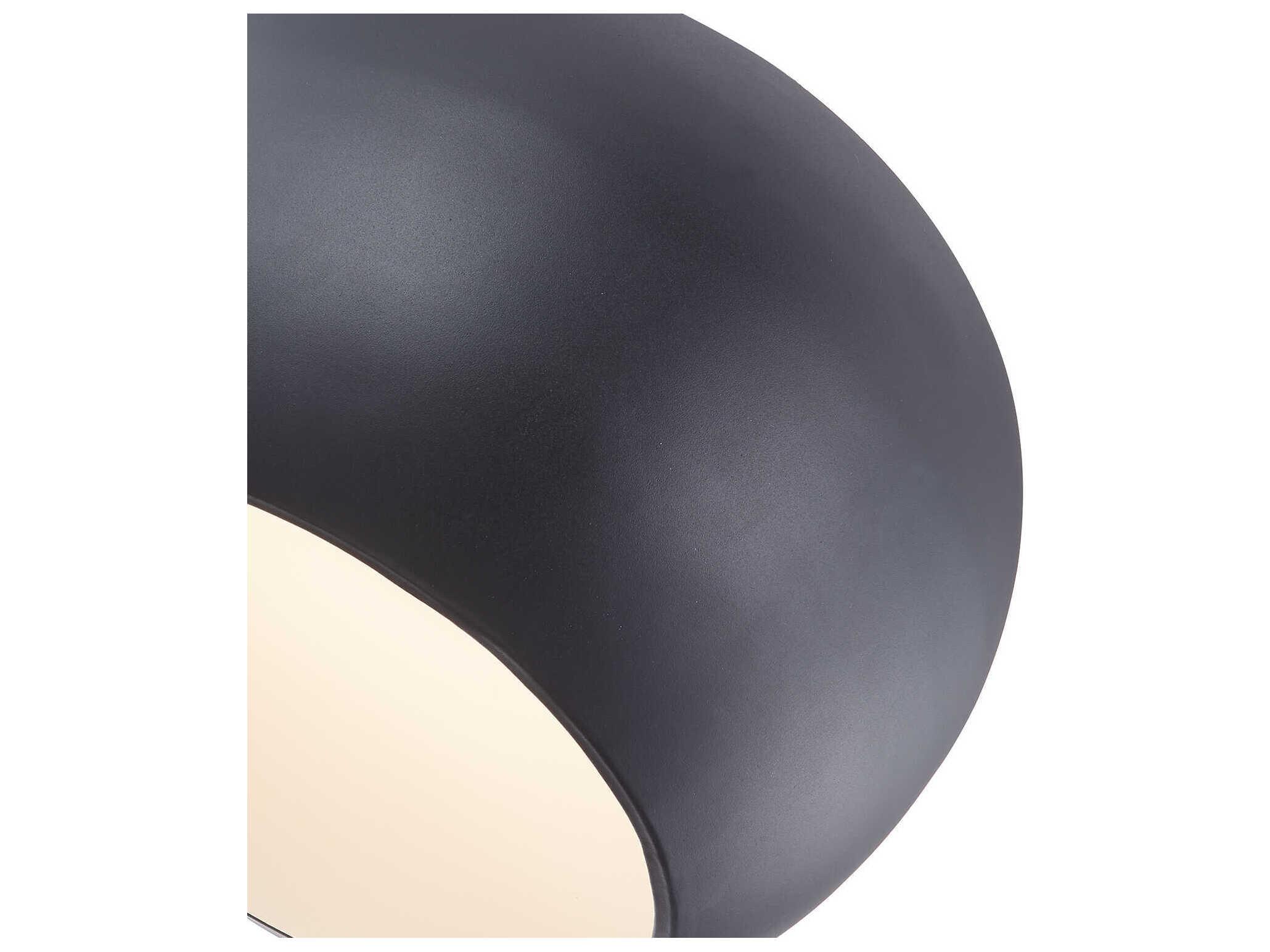 Kuzco Lighting Croft Black White Bowl Flush Mount