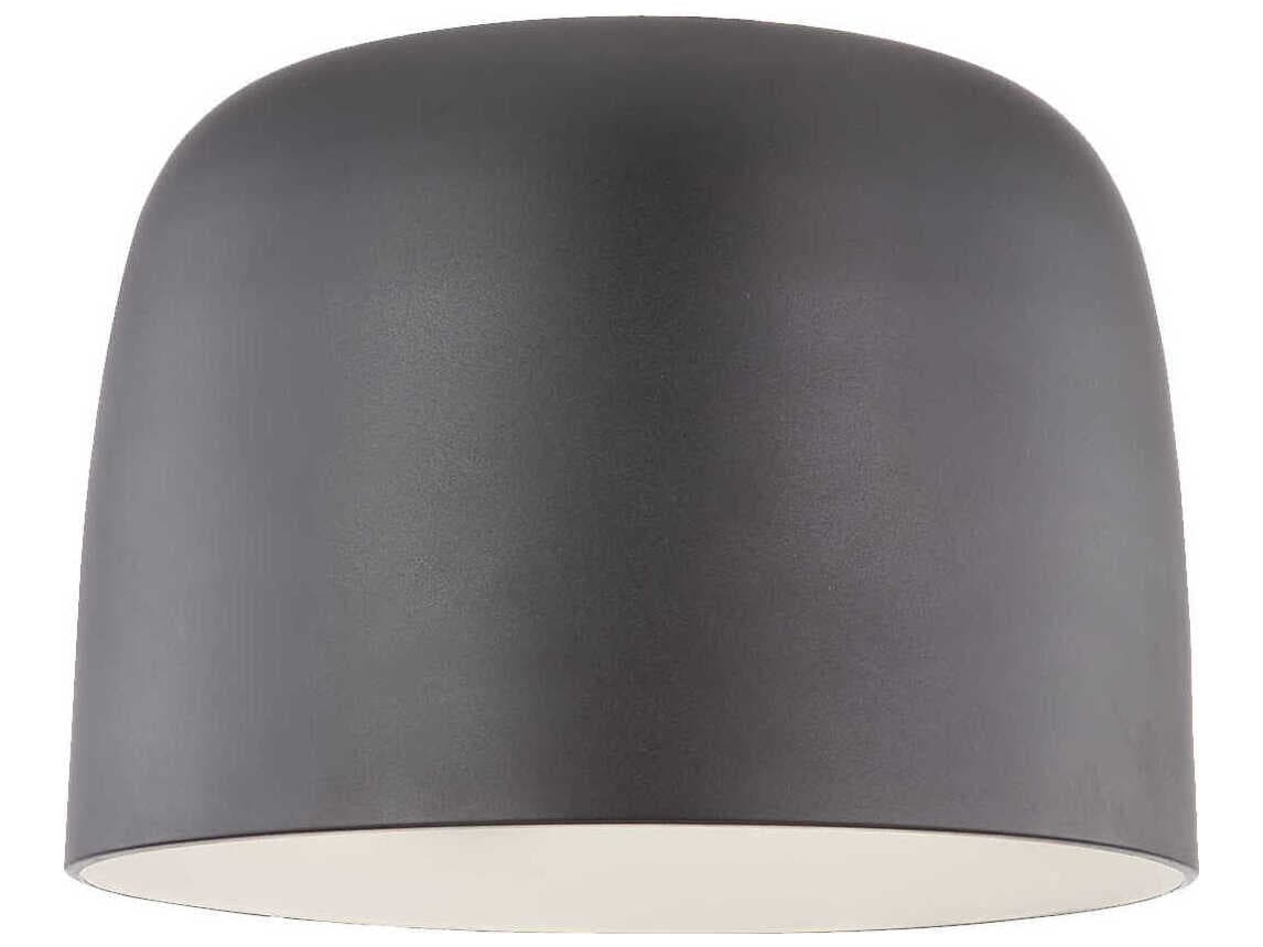 Kuzco Lighting Cayne Black White Dome Flush Mount