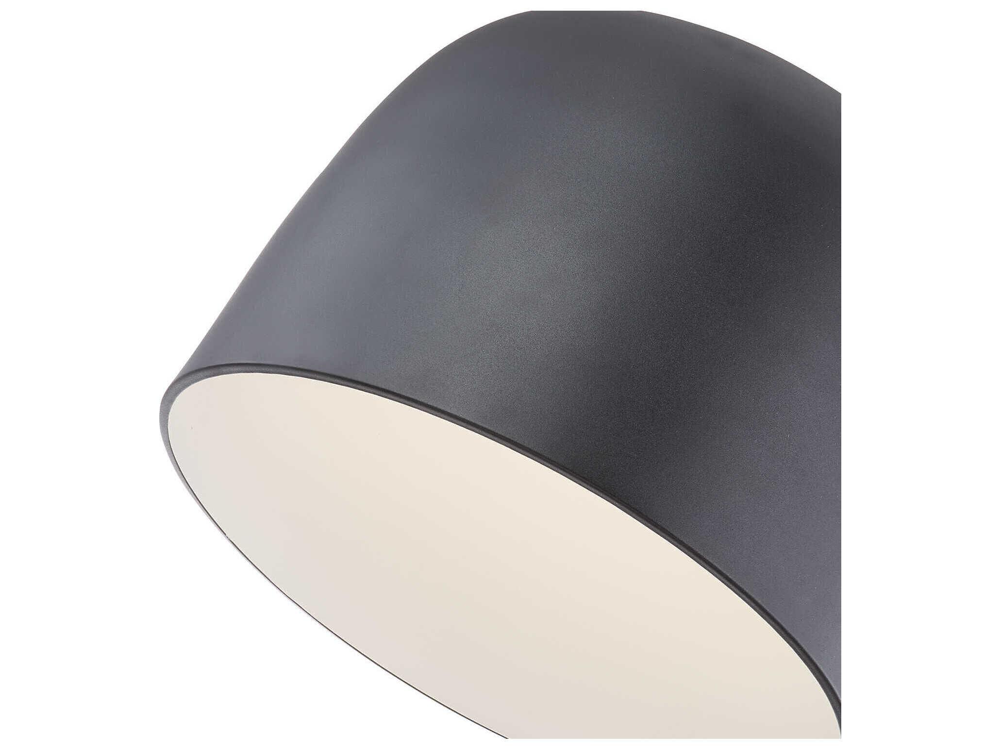 Kuzco Lighting Cayne Black White Dome Flush Mount
