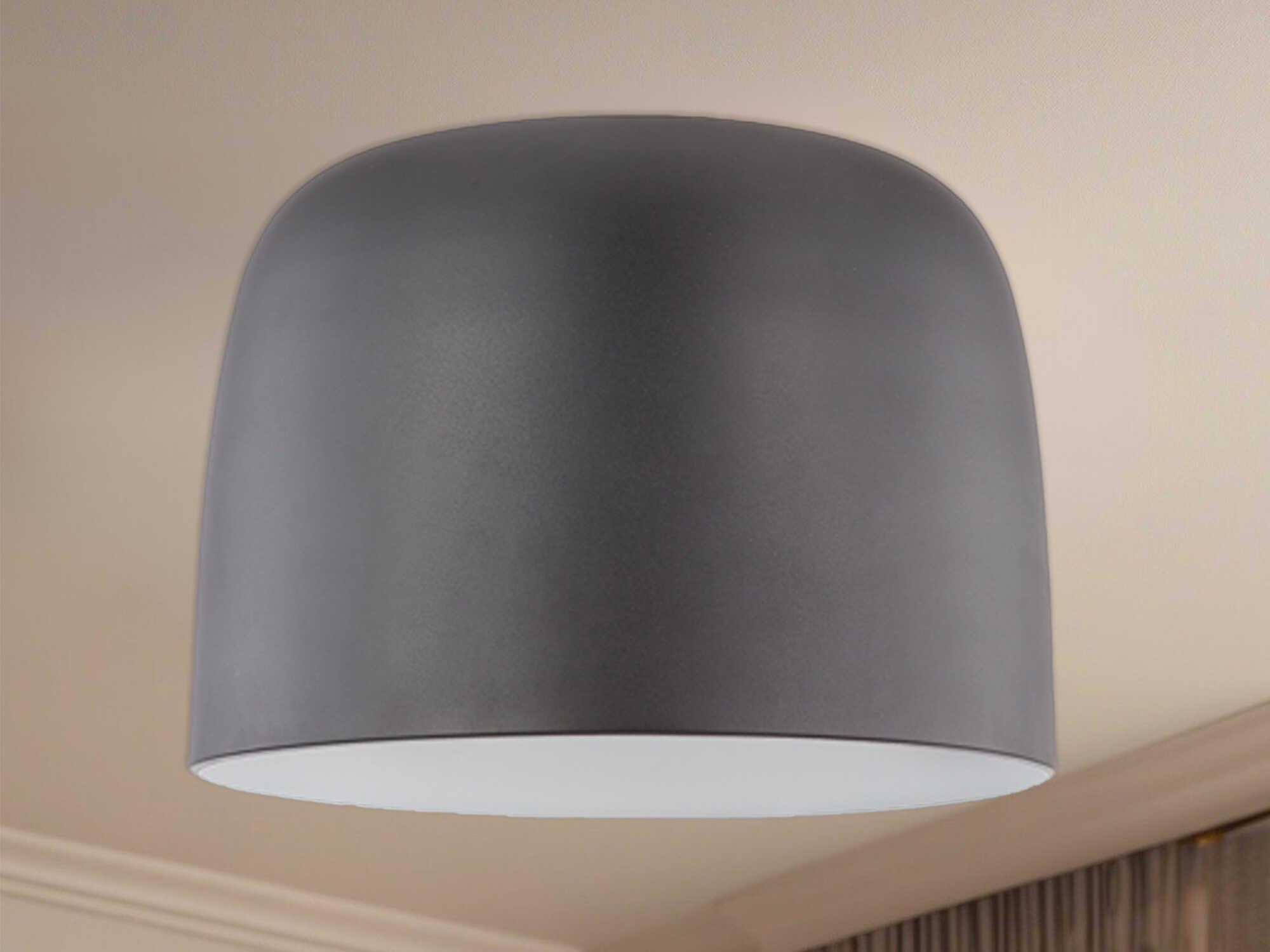 Kuzco Lighting Cayne Black White Dome Flush Mount