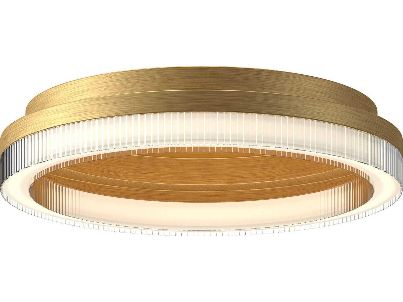 Kuzco Lighting Calix Brushed Gold Round Flush Mount