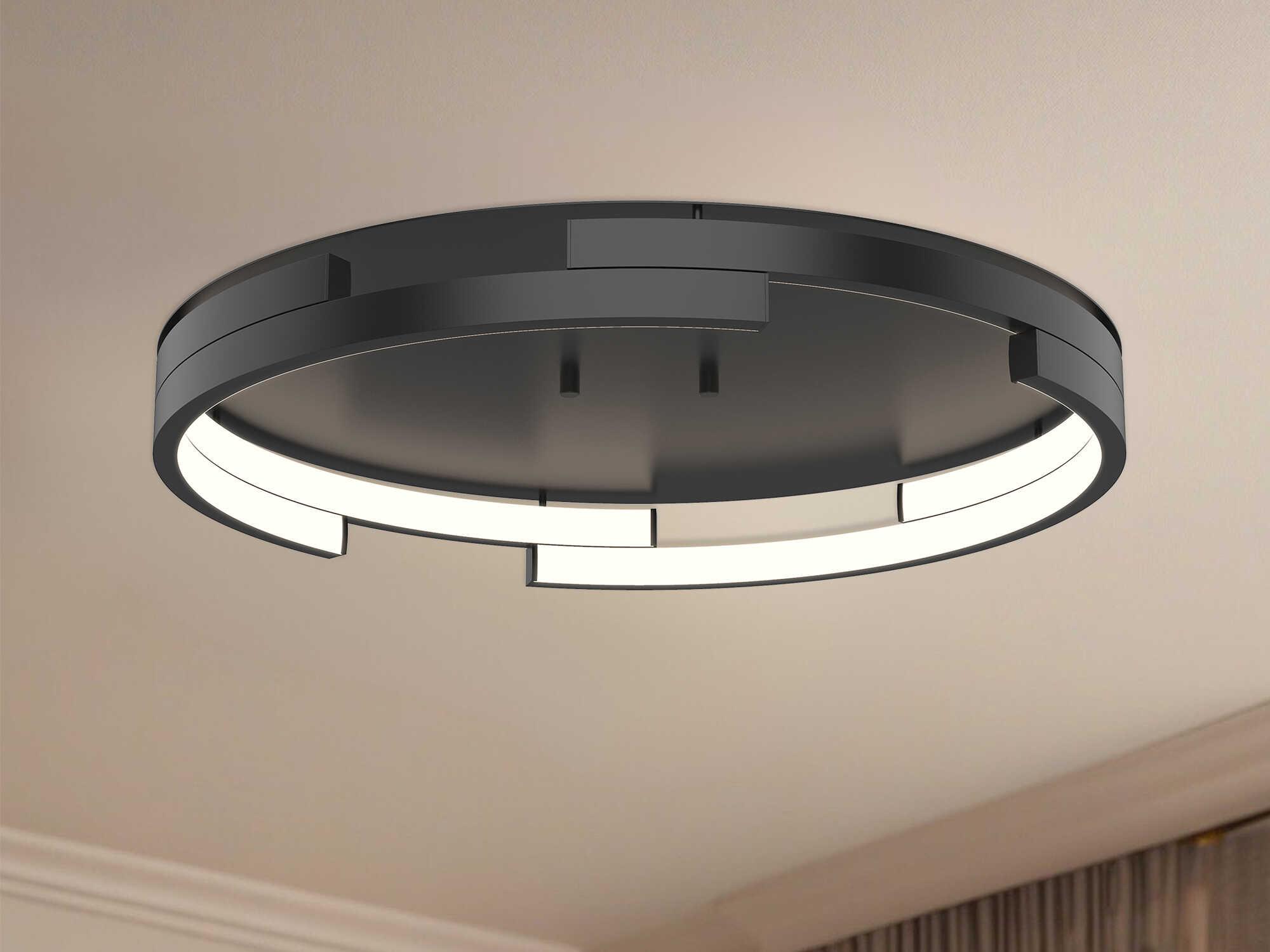 Kuzco Lighting Anello Minor Black Round Flush Mount