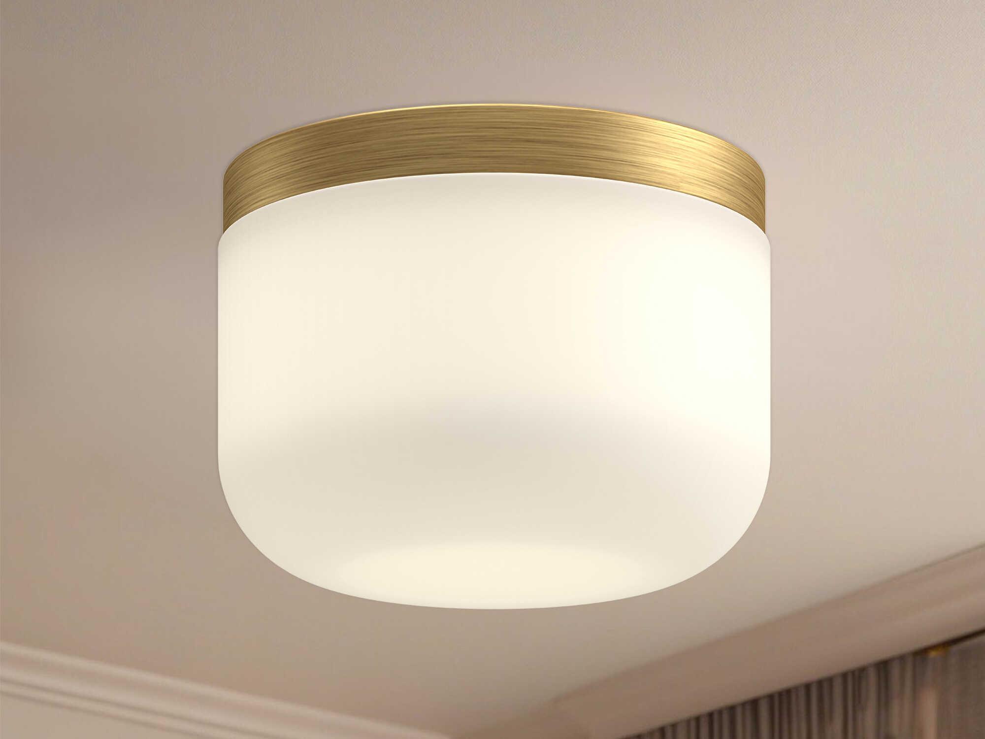 Kuzco Lighting Mel Brushed Gold Drum Flush Mount