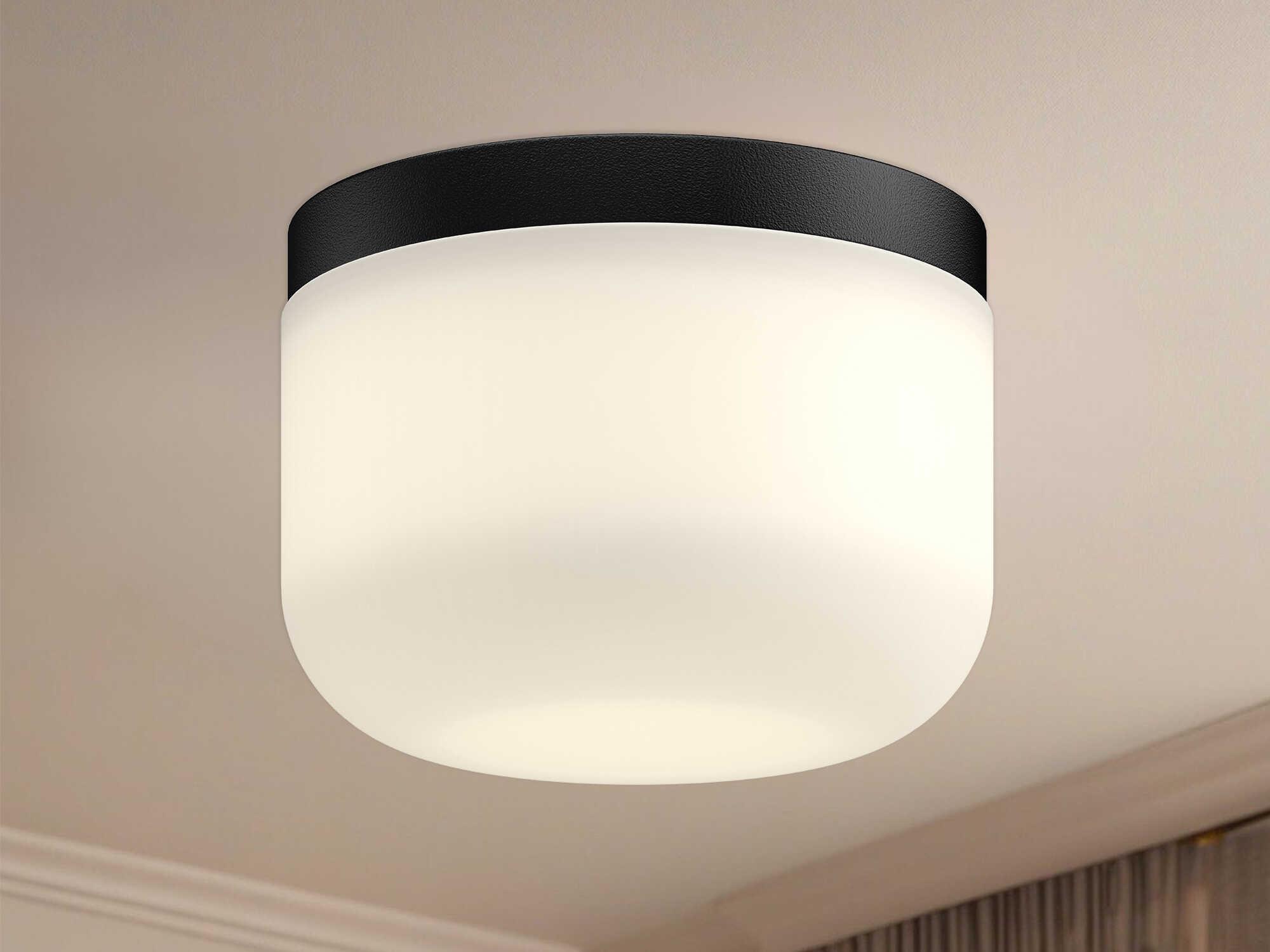 Kuzco Lighting Mel Black Drum Flush Mount