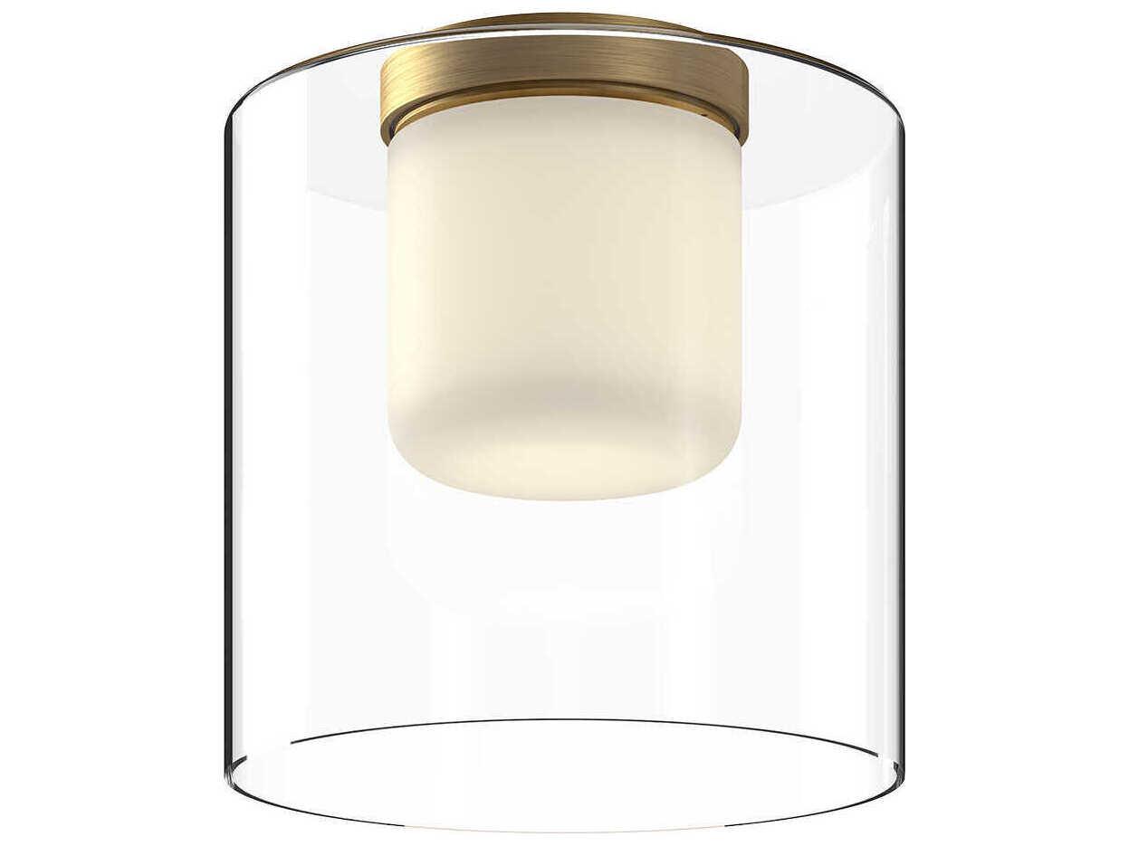 Kuzco Lighting Birch Brushed Gold Cylinder Flush Mount