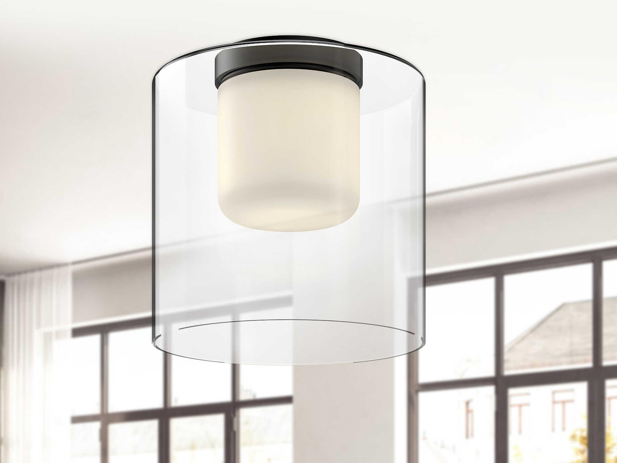 Kuzco Lighting Birch Black Cylinder Flush Mount