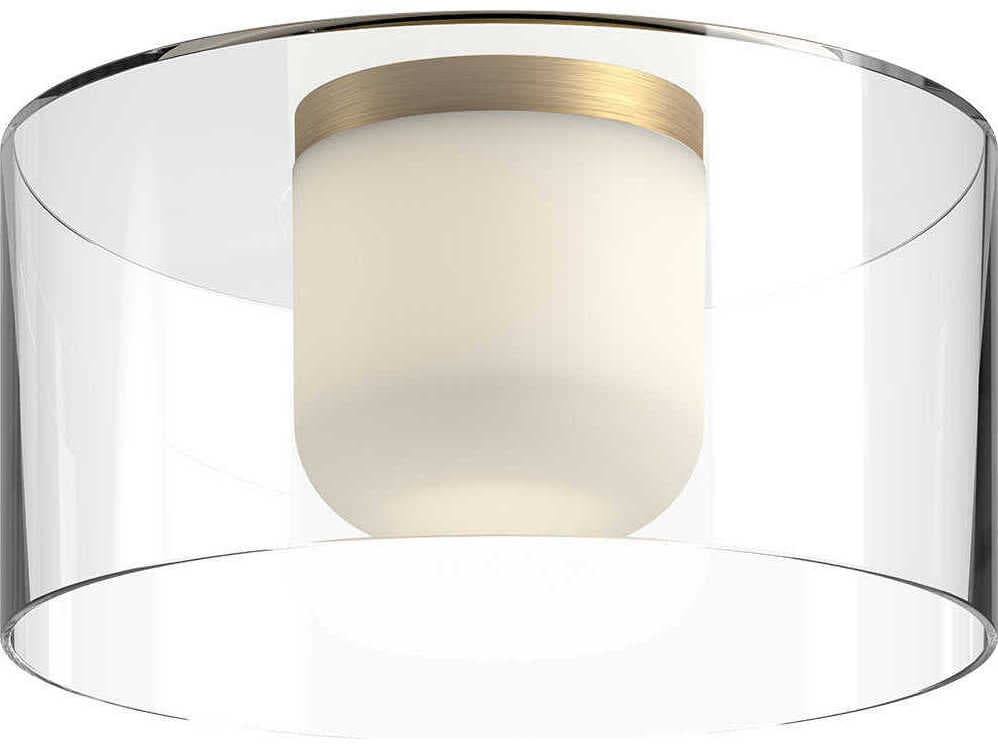 Kuzco Lighting Birch Brushed Gold Drum Flush Mount