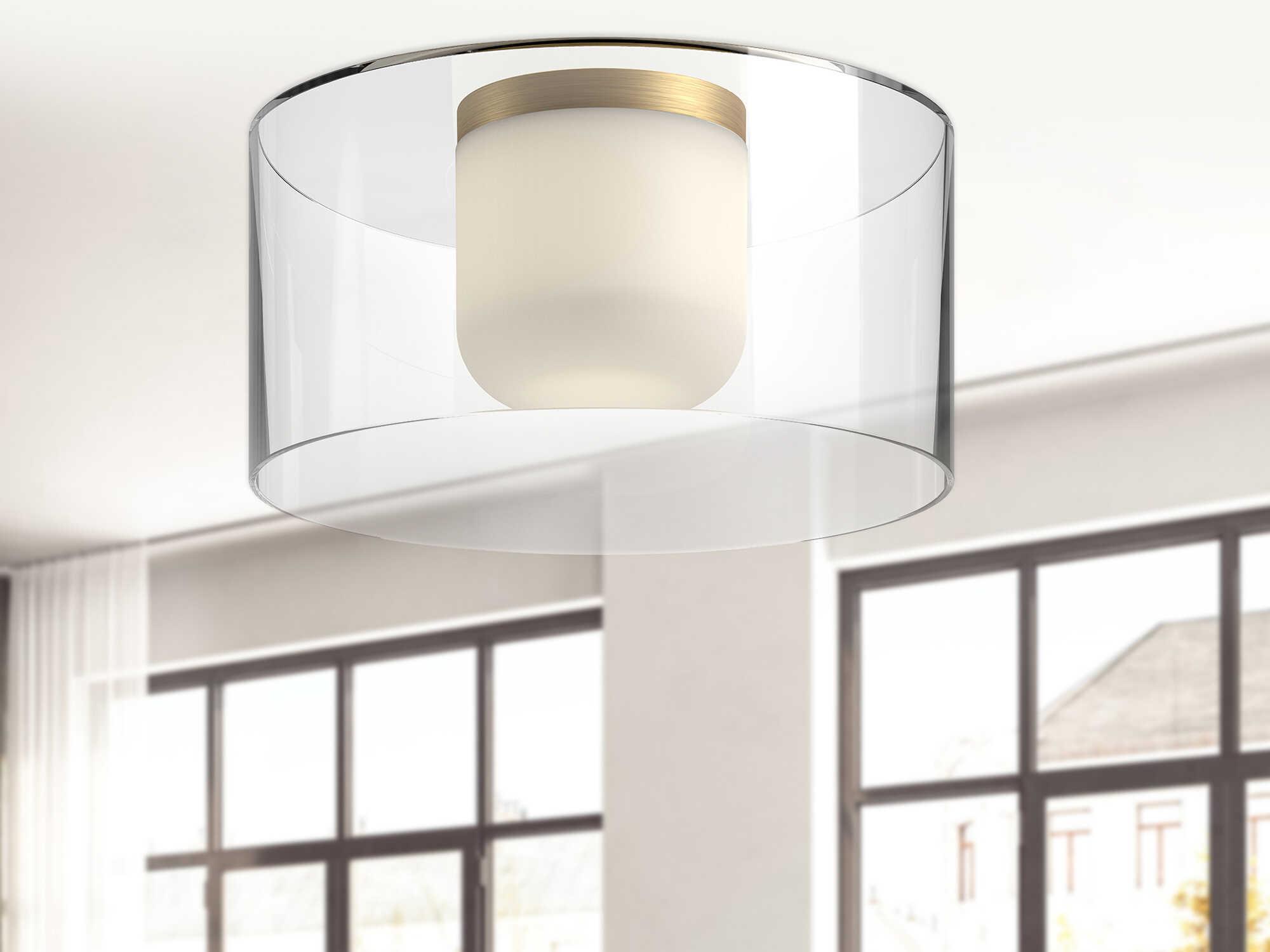 Kuzco Lighting Birch Brushed Gold Drum Flush Mount