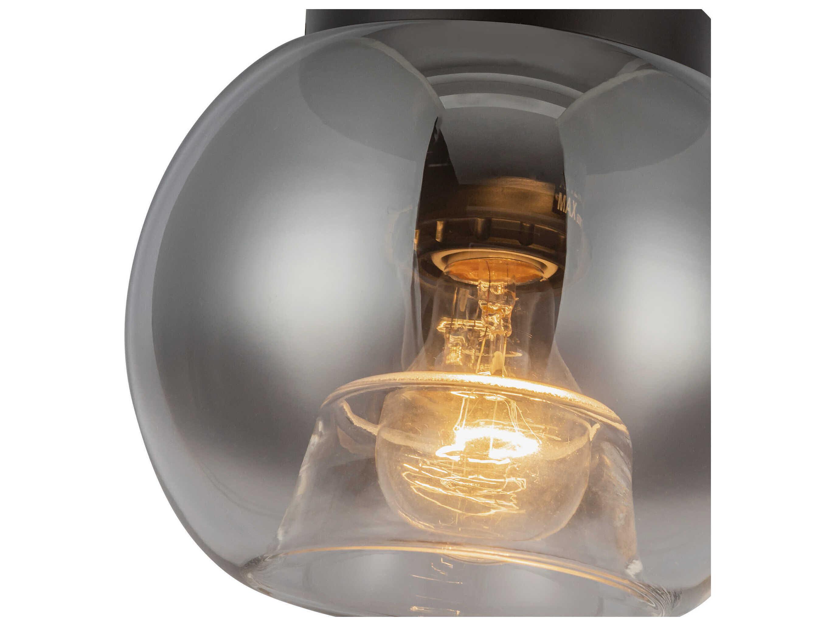 Kuzco Lighting Samar 1-Light Black Globe Flush Mount