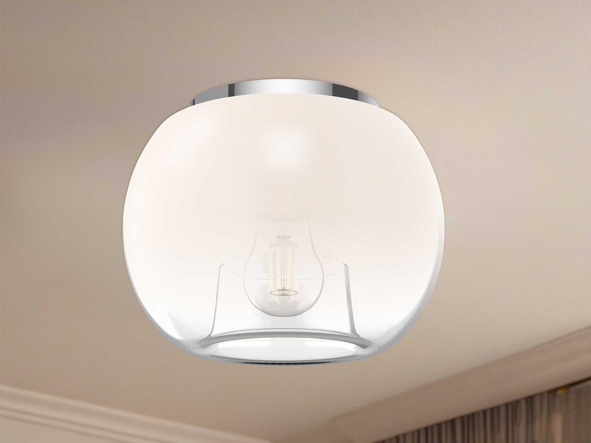 Kuzco Lighting Samar 1-Light Chrome Globe Flush Mount