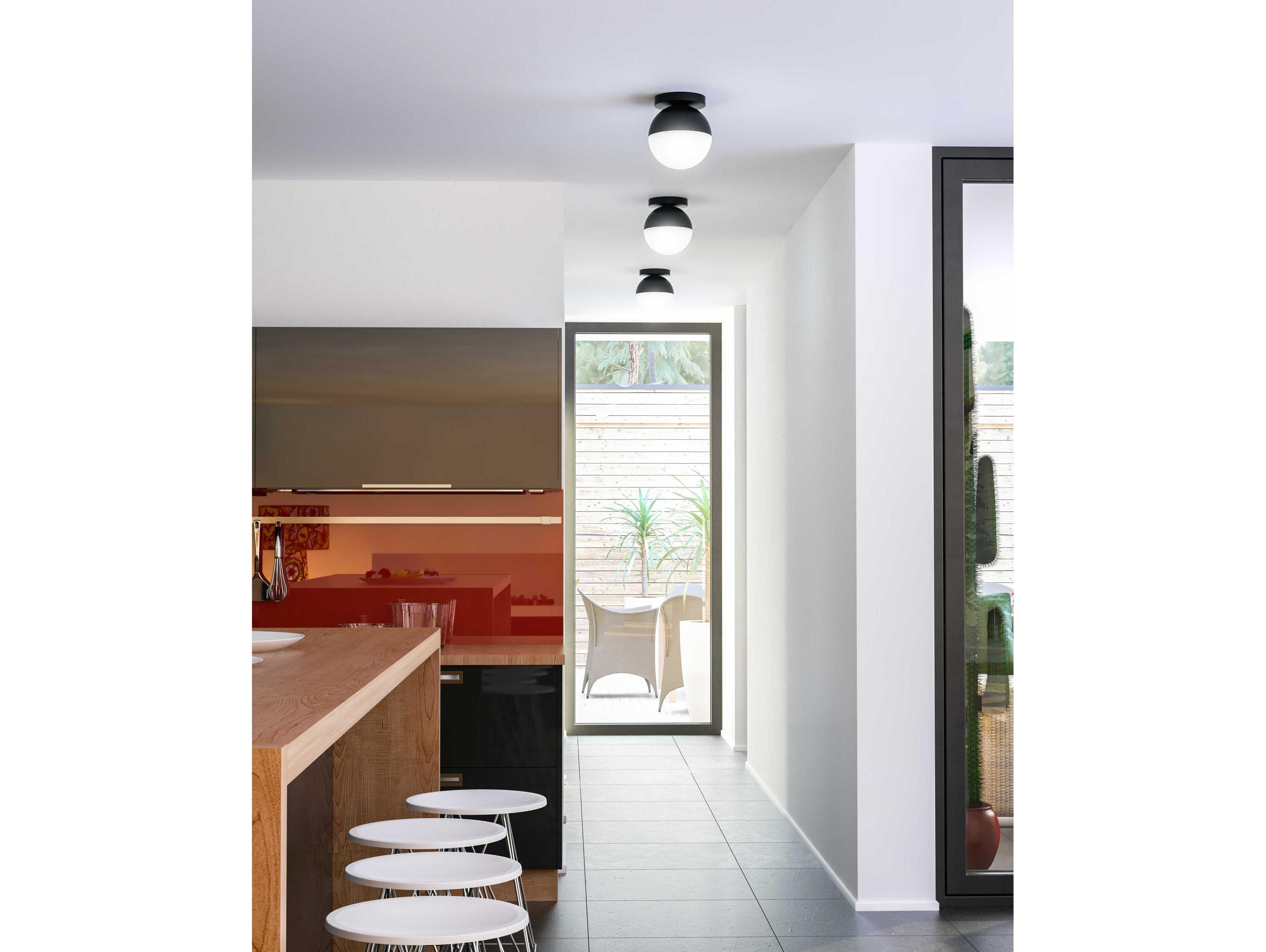 Kuzco Lighting Monae 1-Light Black Globe Flush Mount