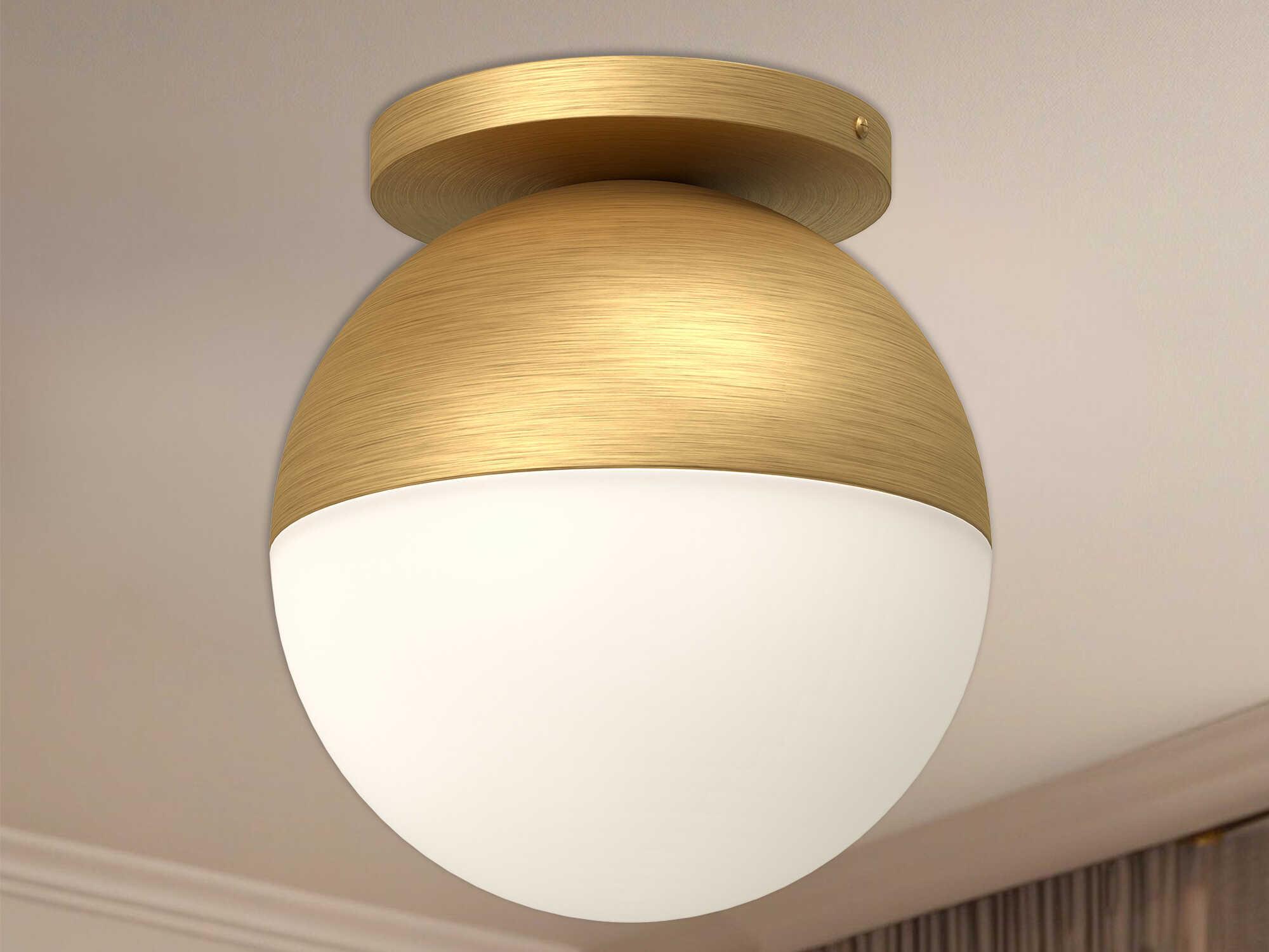Kuzco Lighting Monae 1-Light Brushed Gold Globe Flush Mount