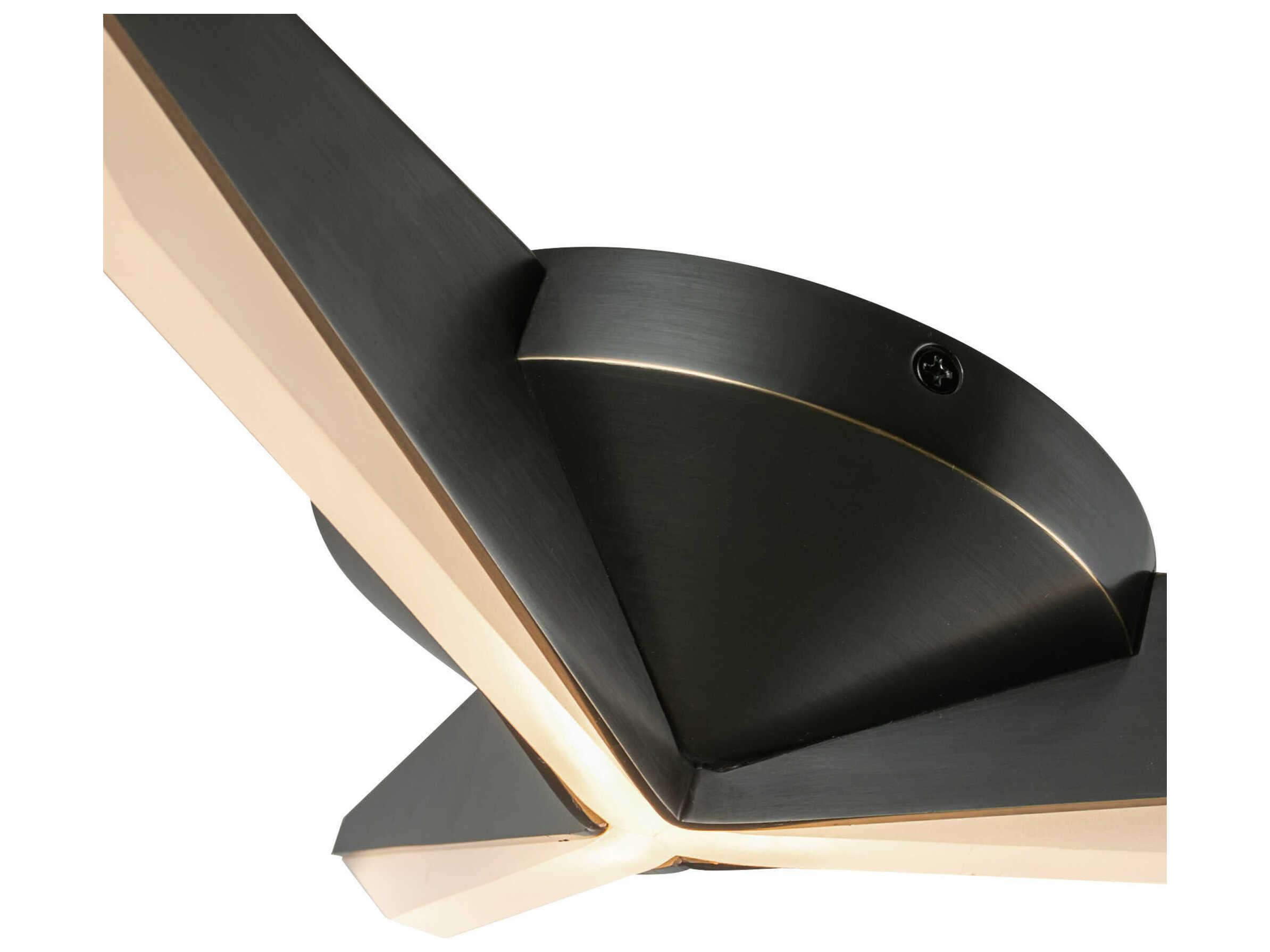 Kuzco Lighting Tachi Urban Bronze Black Geometric Flush Mount