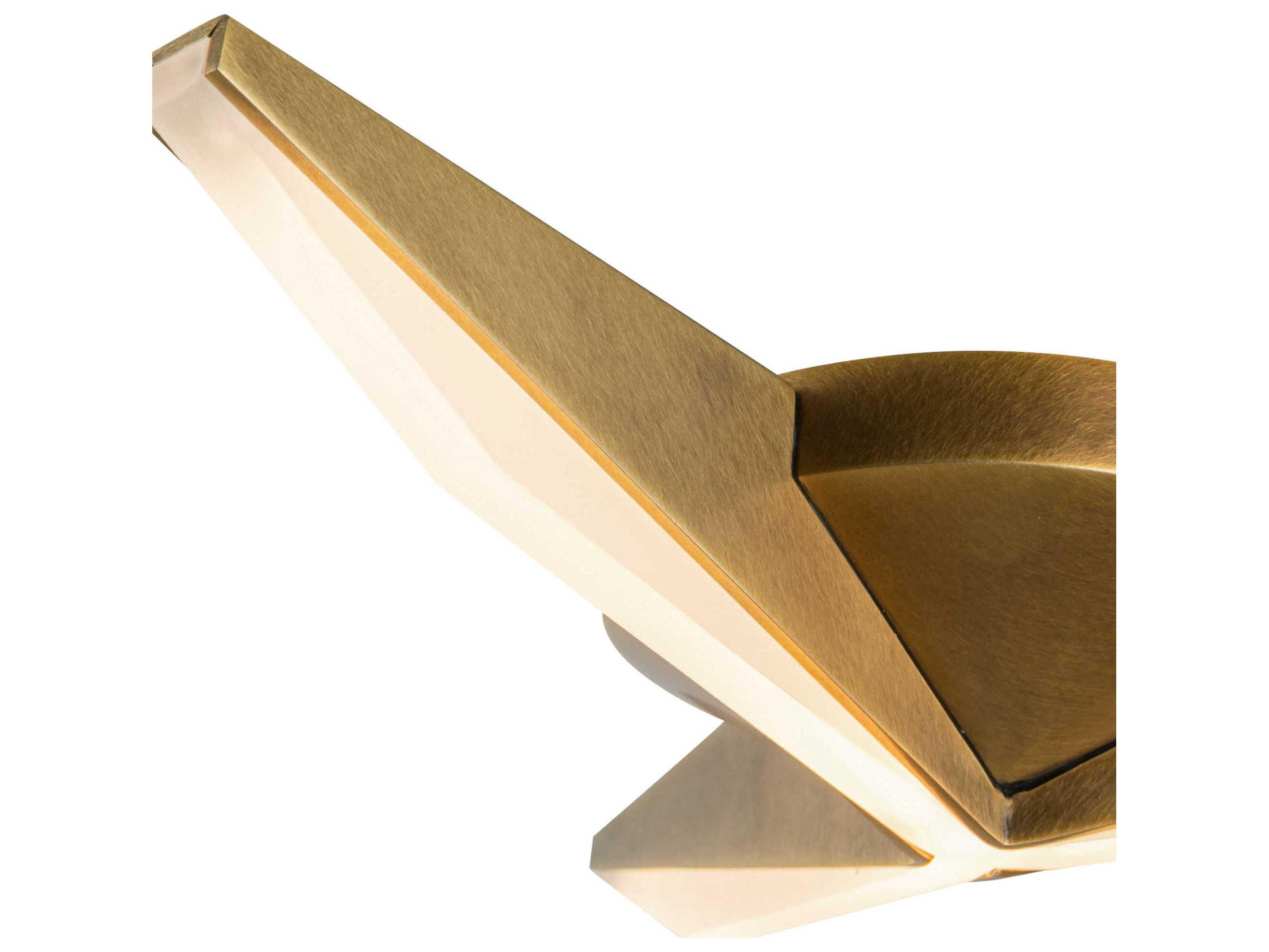 Kuzco Lighting Tachi Vintage Brass Geometric Flush Mount