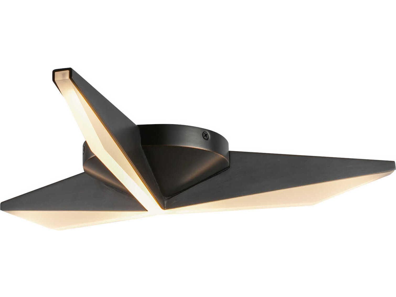 Kuzco Lighting Tachi Urban Bronze Geometric Flush Mount