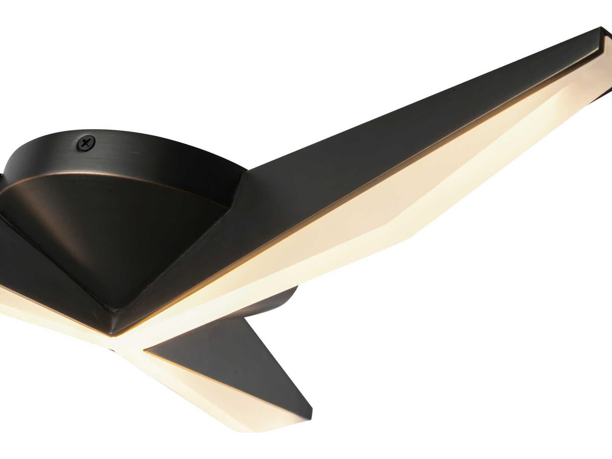 Kuzco Lighting Tachi Urban Bronze Geometric Flush Mount