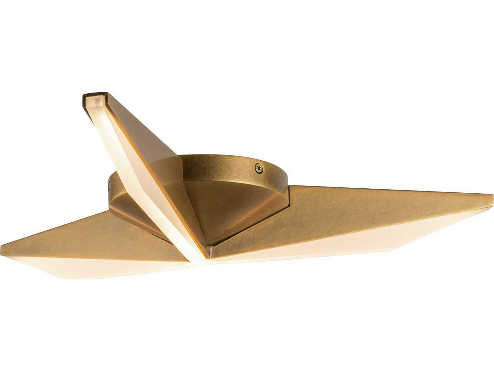 Kuzco Lighting Tachi Vintage Brass Geometric Flush Mount