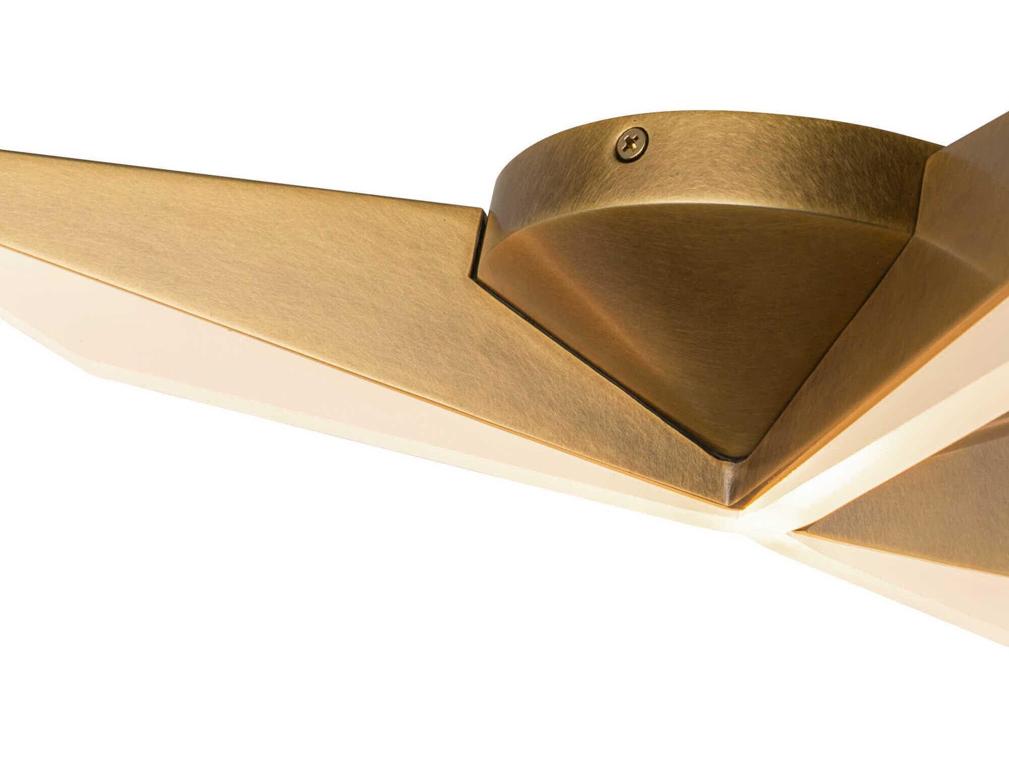 Kuzco Lighting Tachi Vintage Brass Geometric Flush Mount