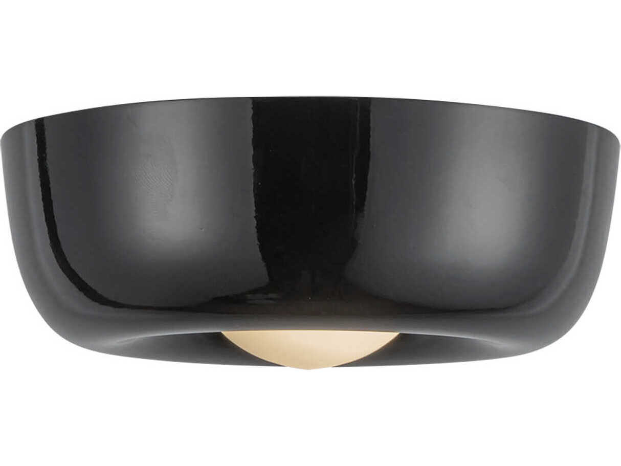 Kuzco Lighting Hayden Glossy Black Round Flush Mount