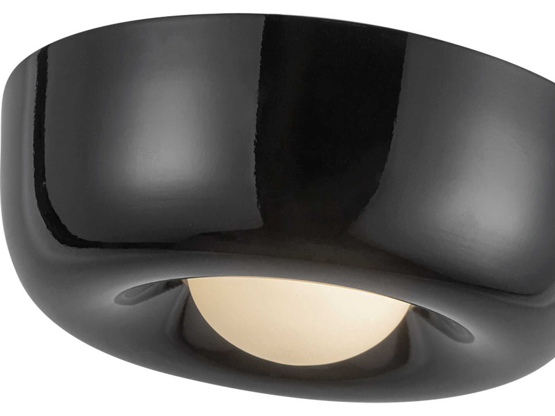 Kuzco Lighting Hayden Glossy Black Round Flush Mount