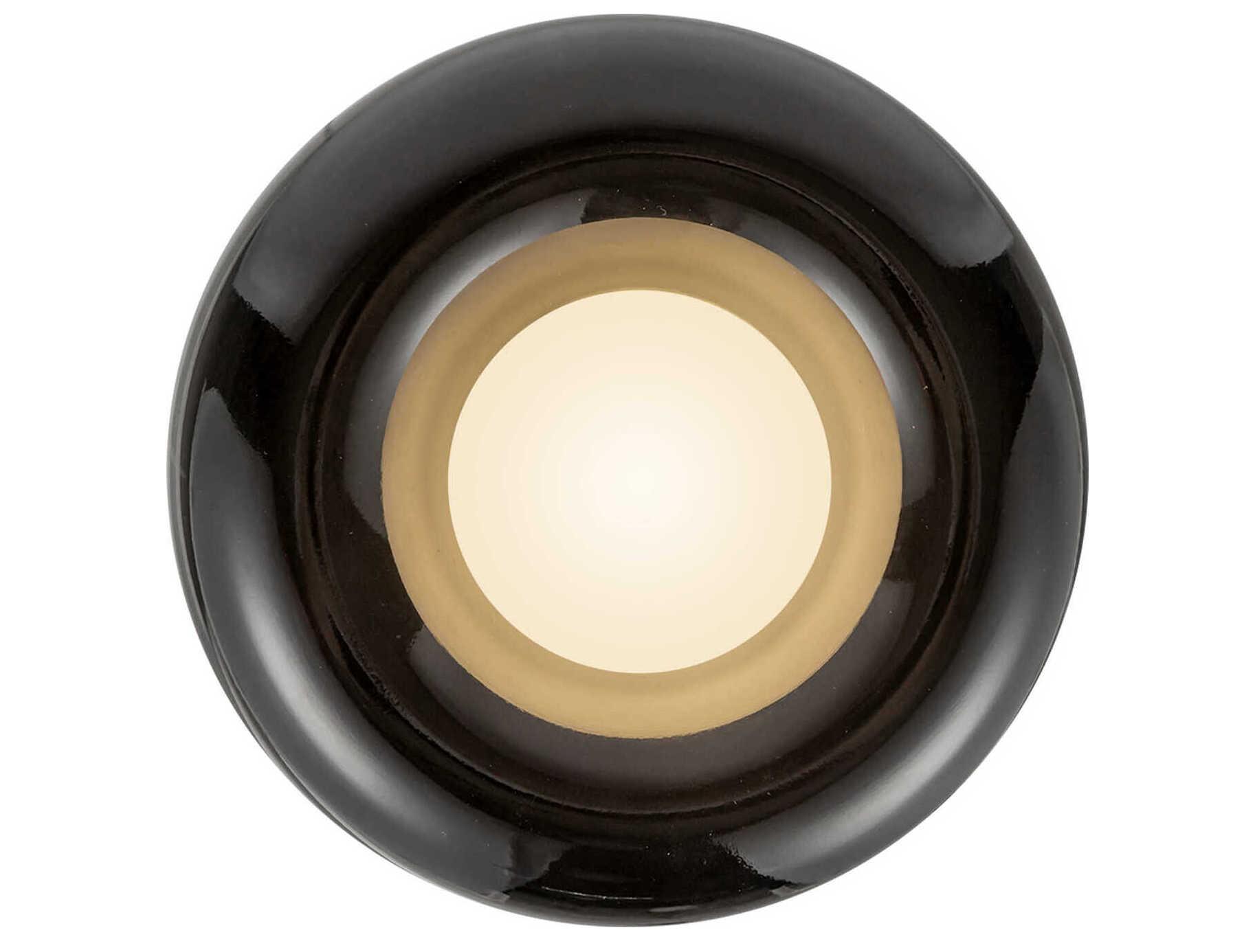 Kuzco Lighting Hayden Glossy Black Round Flush Mount